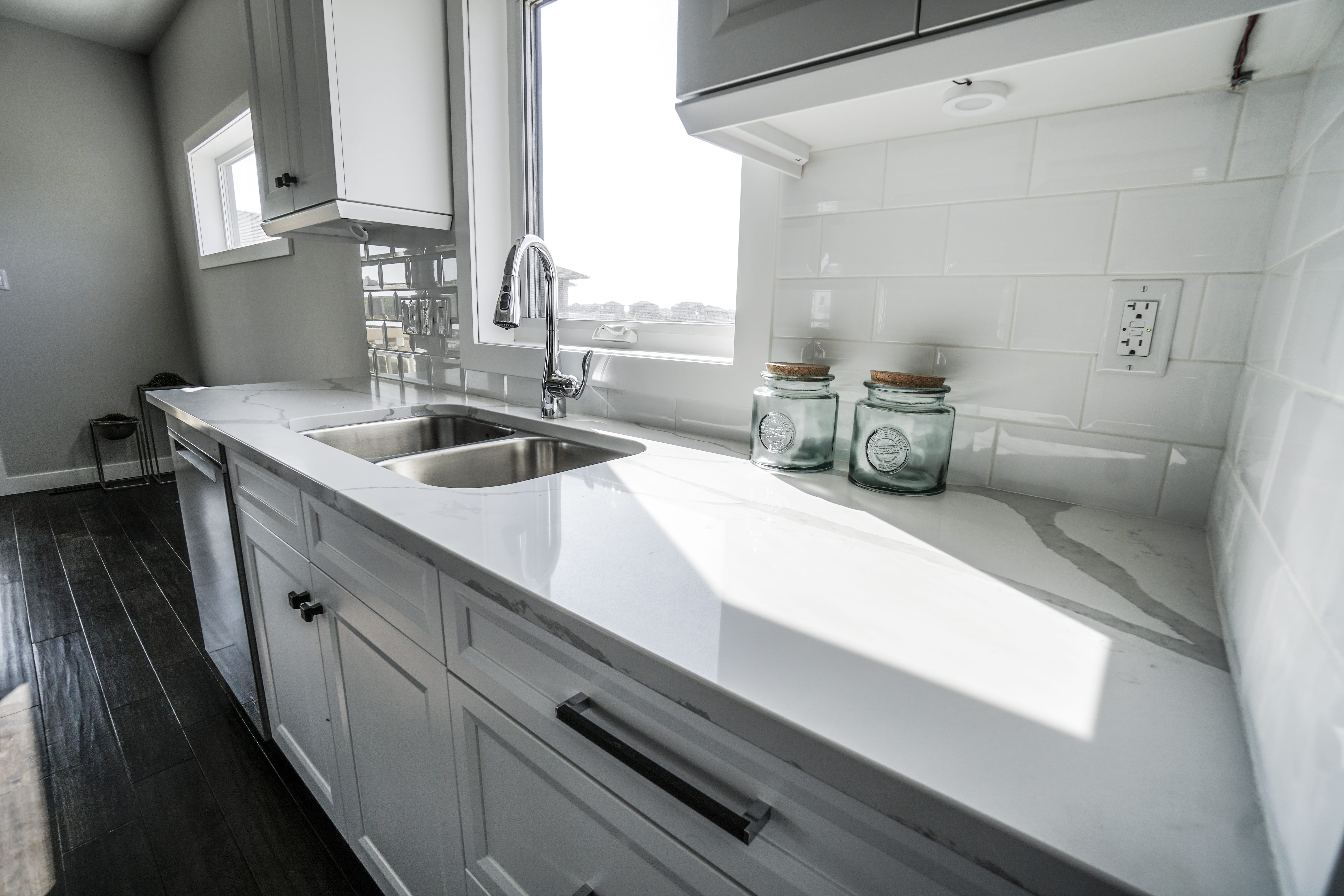 sink, no people, architecture, bathroom, furniture, counter top, counter, absence, luxury, granite, clean, cabinet, home showcase interior, steel, day, HD Wallpaper