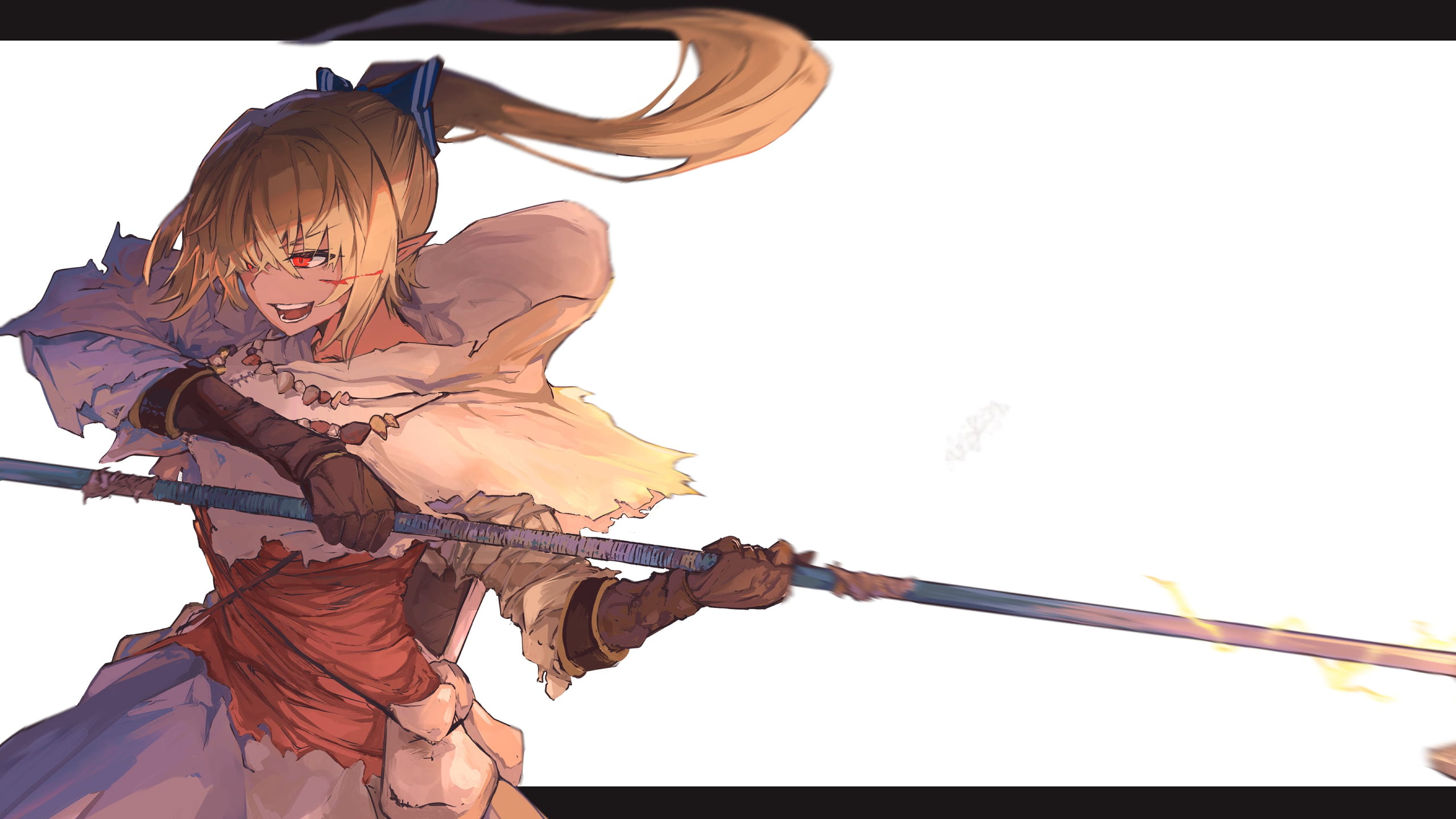 red eyes, Azure Lane, 2K, Chosen Undead (Dark Souls), blonde, Dark Souls, Shiranui Flare, Tsumeki, HD Wallpaper