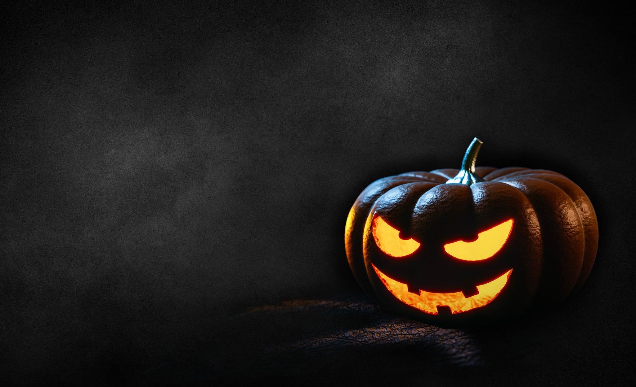 pumpkin with eyes, 1080P, evil, Jack, hell of a grin, Halloween, in the dark, HD Wallpaper