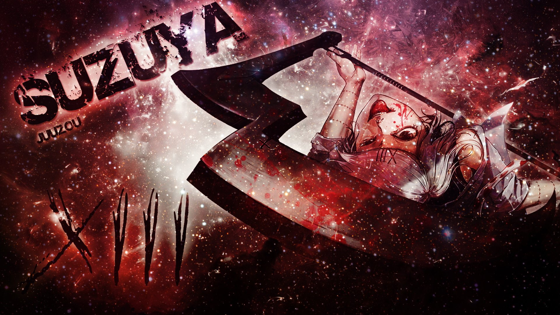  suzuya, juuzou, White Hair, Scythe, Tongue, 1080P, Blood, Weapon, Tokyo Ghoul, digital, Juuzou Suzuya, Anime, Boy, HD Wallpaper