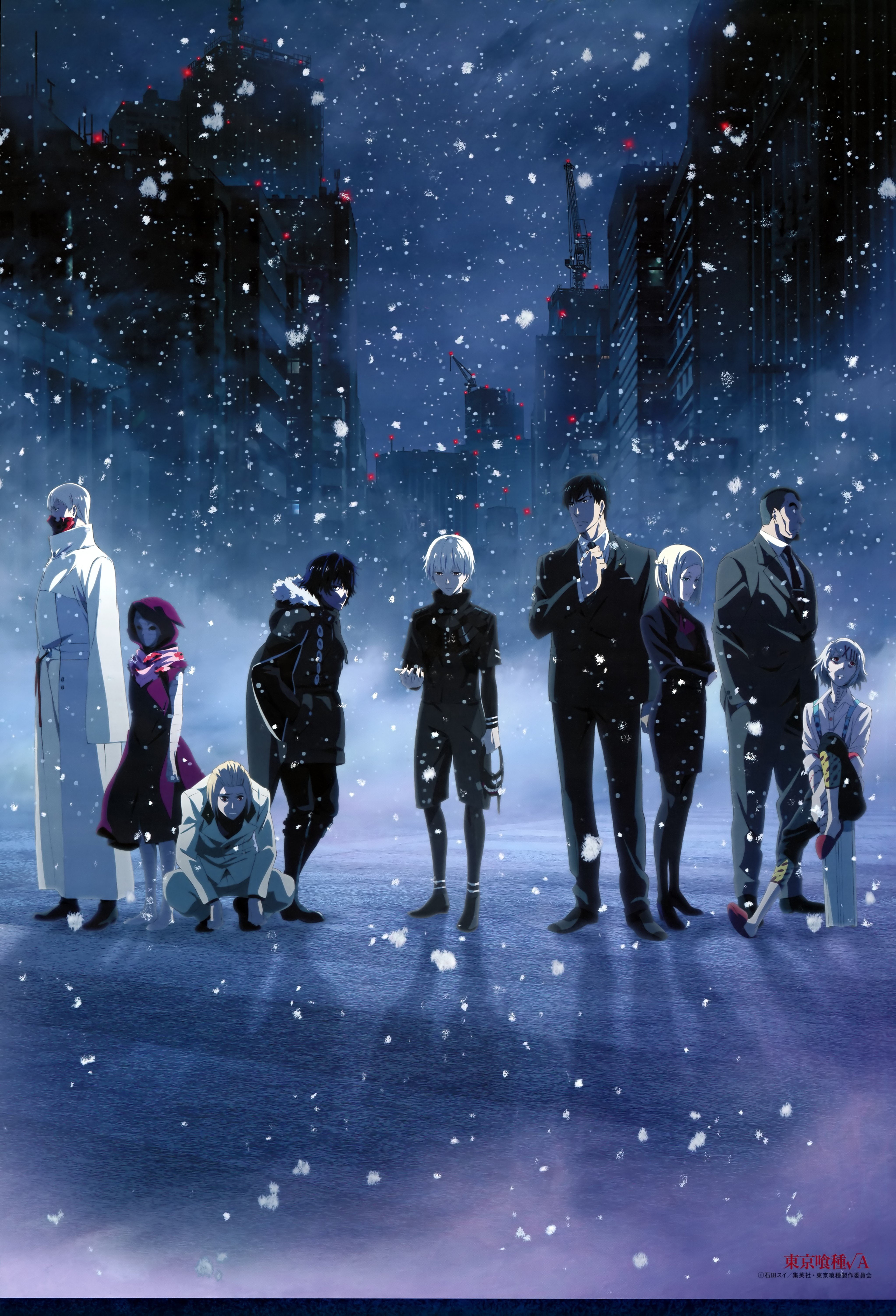 Tokyo Ghoul, Yukinori Shinohara, Koutarou Amon, Suzuya Juuzou, Tatara, Mado Akira, Kaneki Ken, Eto, 5K, Phone HD Wallpaper