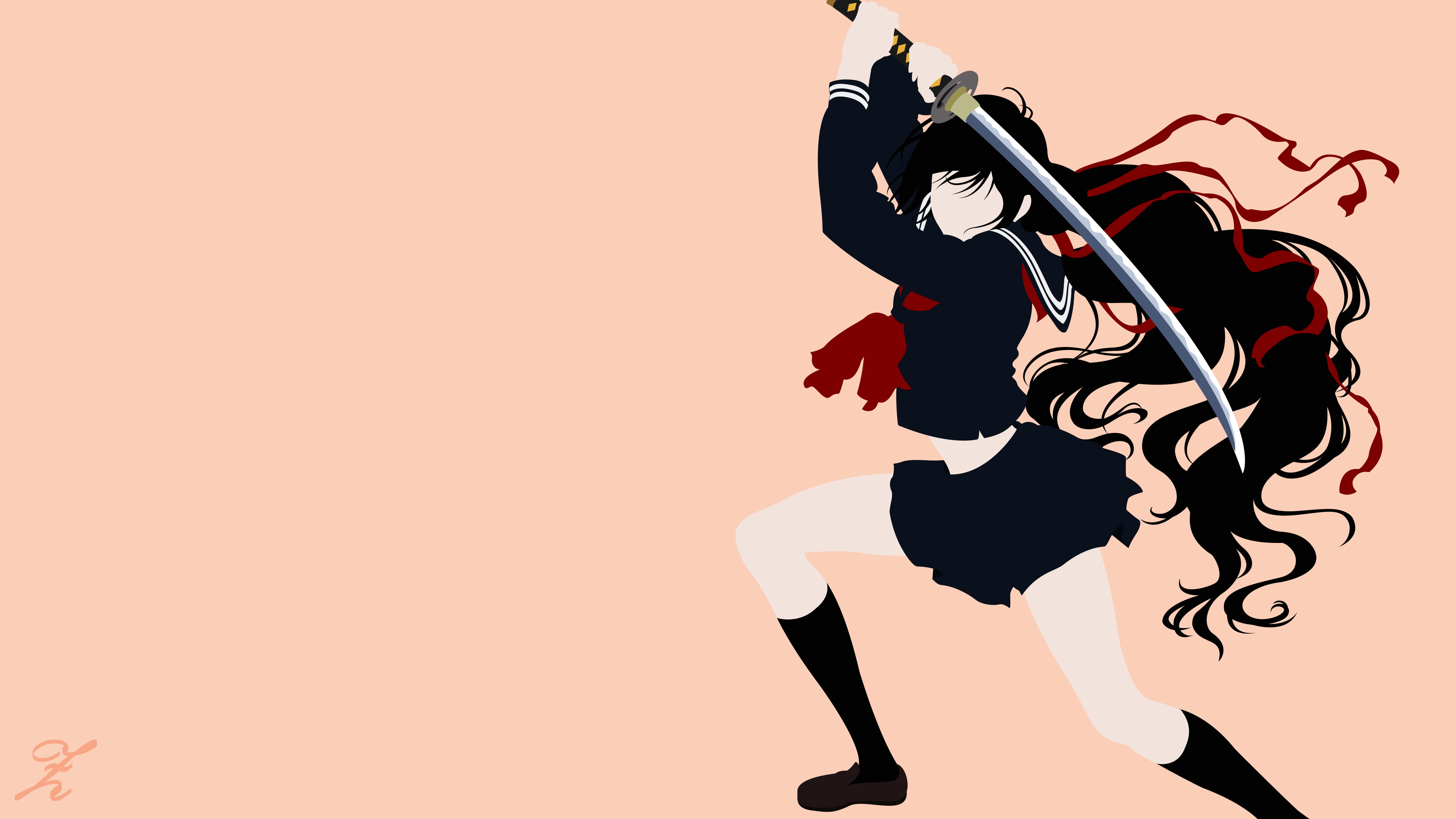 Anime, 5K, Blood-C, Saya Kisaragi, HD Wallpaper