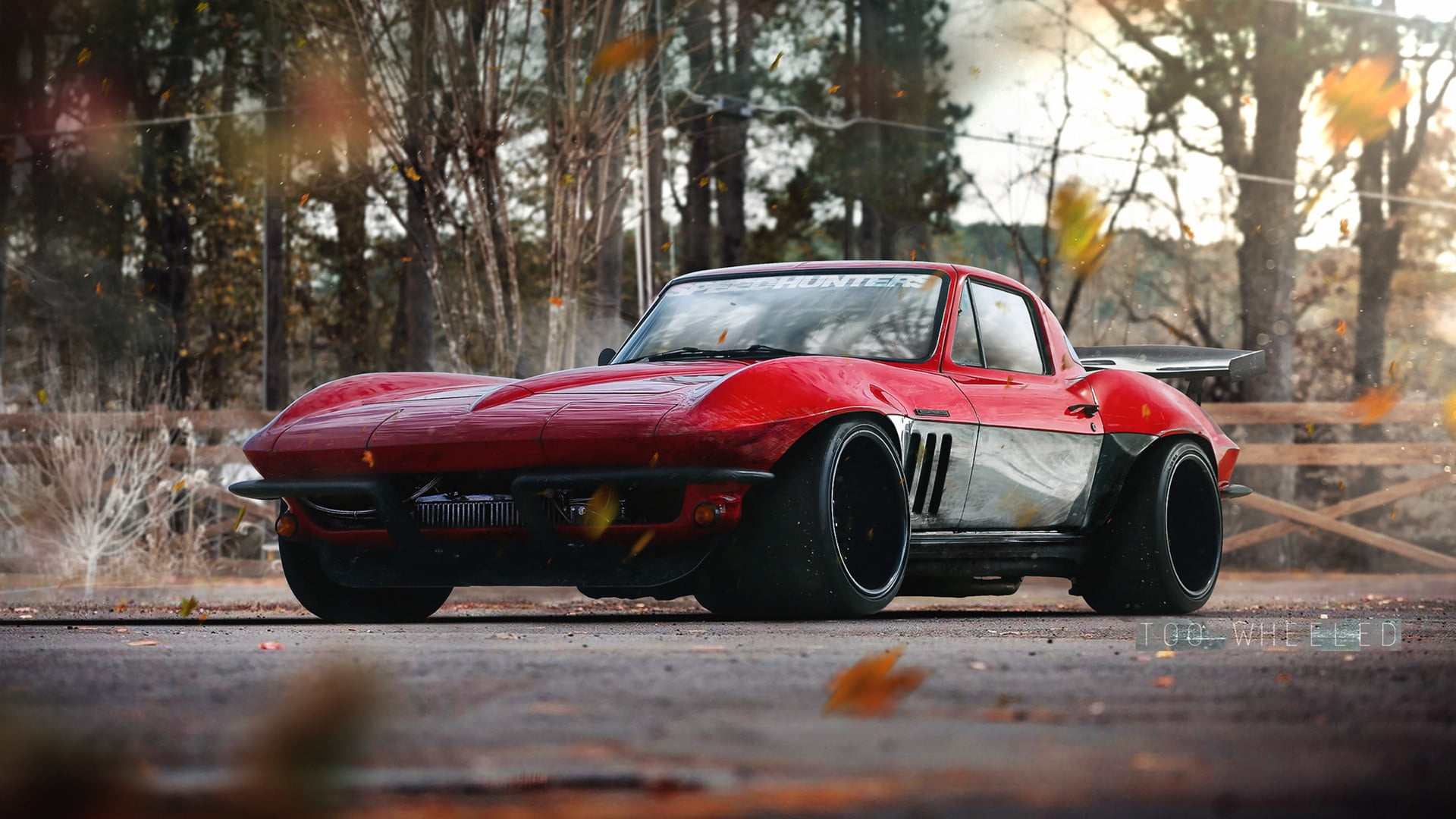 Auto, TOO WHEELED, Corvette, Retro, Machine, Transport and Vehicles, 1080P, Chevrolet Corvette, Red, Chevrolet, by TOO WHEELED, HD Wallpaper