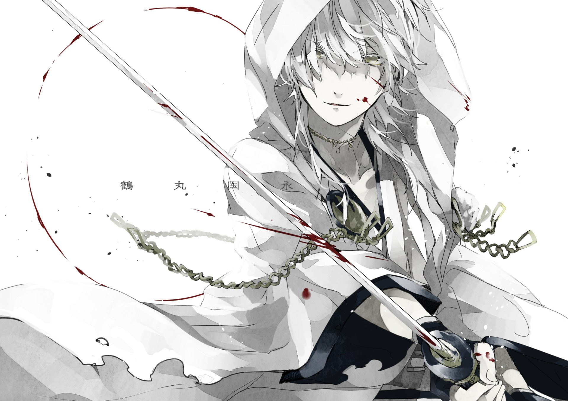 Anime, indoors, one person, real people, drawing - art product, creativity, plant, art and craft, close-up, 1080P, leisure activity, Tsurumaru Kuninaga, HD Wallpaper