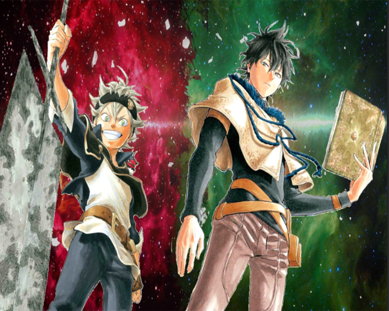 outdoors, holding, young adult, emotion, women, celebration, activity, togetherness, green, architecture, anime, people, red, Black Clover, motion, two people, HD Wallpaper