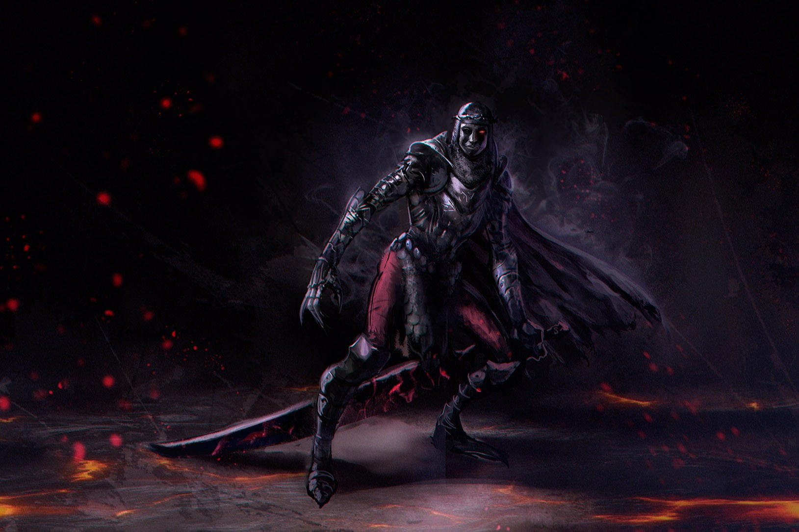 fantasy art, armor, young adult, night, motion, black background, costume, full length, smoke - physical structure, stage, dancing, one person, government, HD Wallpaper
