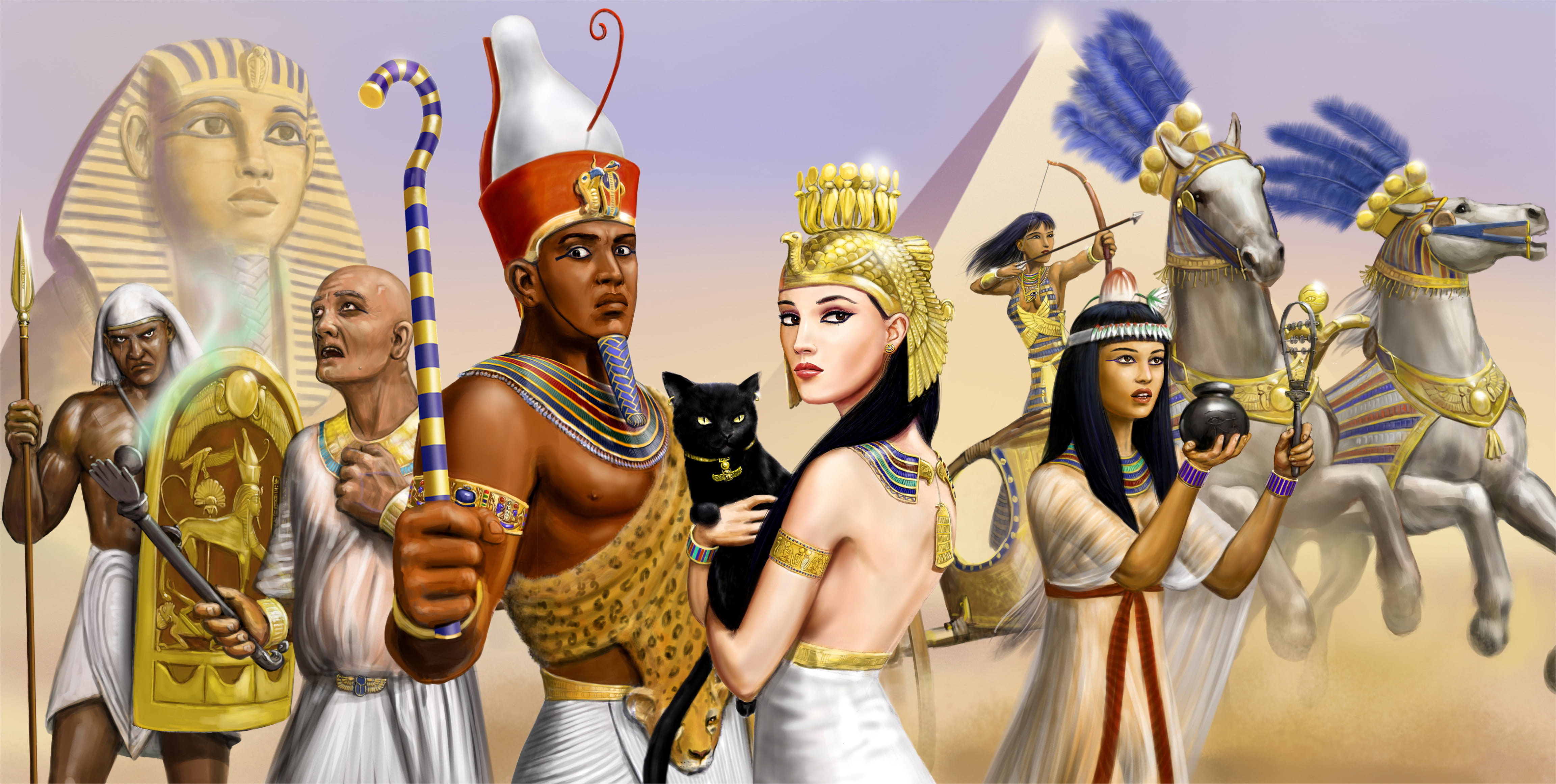 statue, asia, traditional Festival, belief, representation, sword, creativity, sculpture, human representation, cultures, religion, Egypt, cat, egyptians, HD Wallpaper