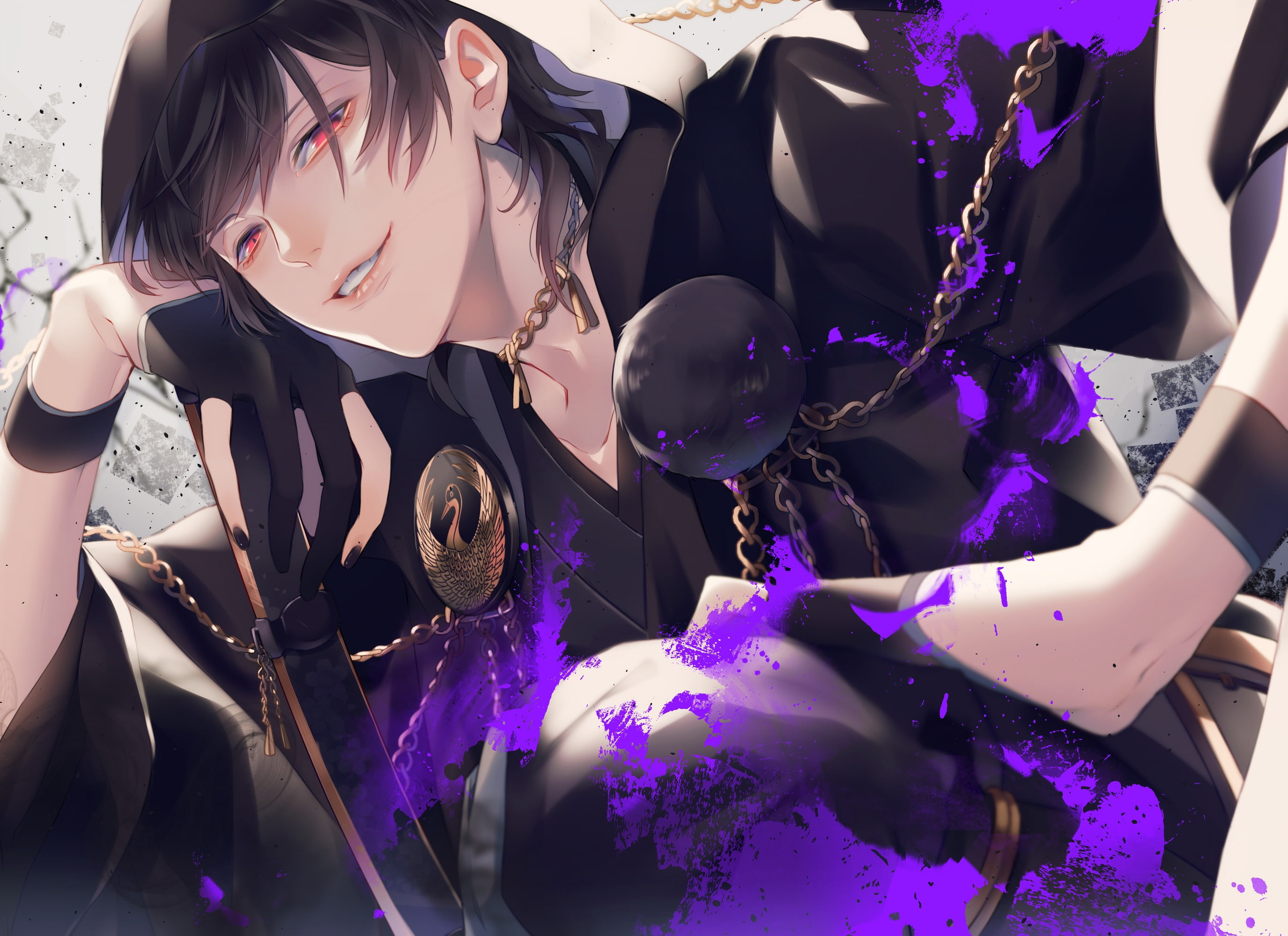 Dance of swords, anime, Touken Ranbu, guy, vzgld, 2K, HD Wallpaper