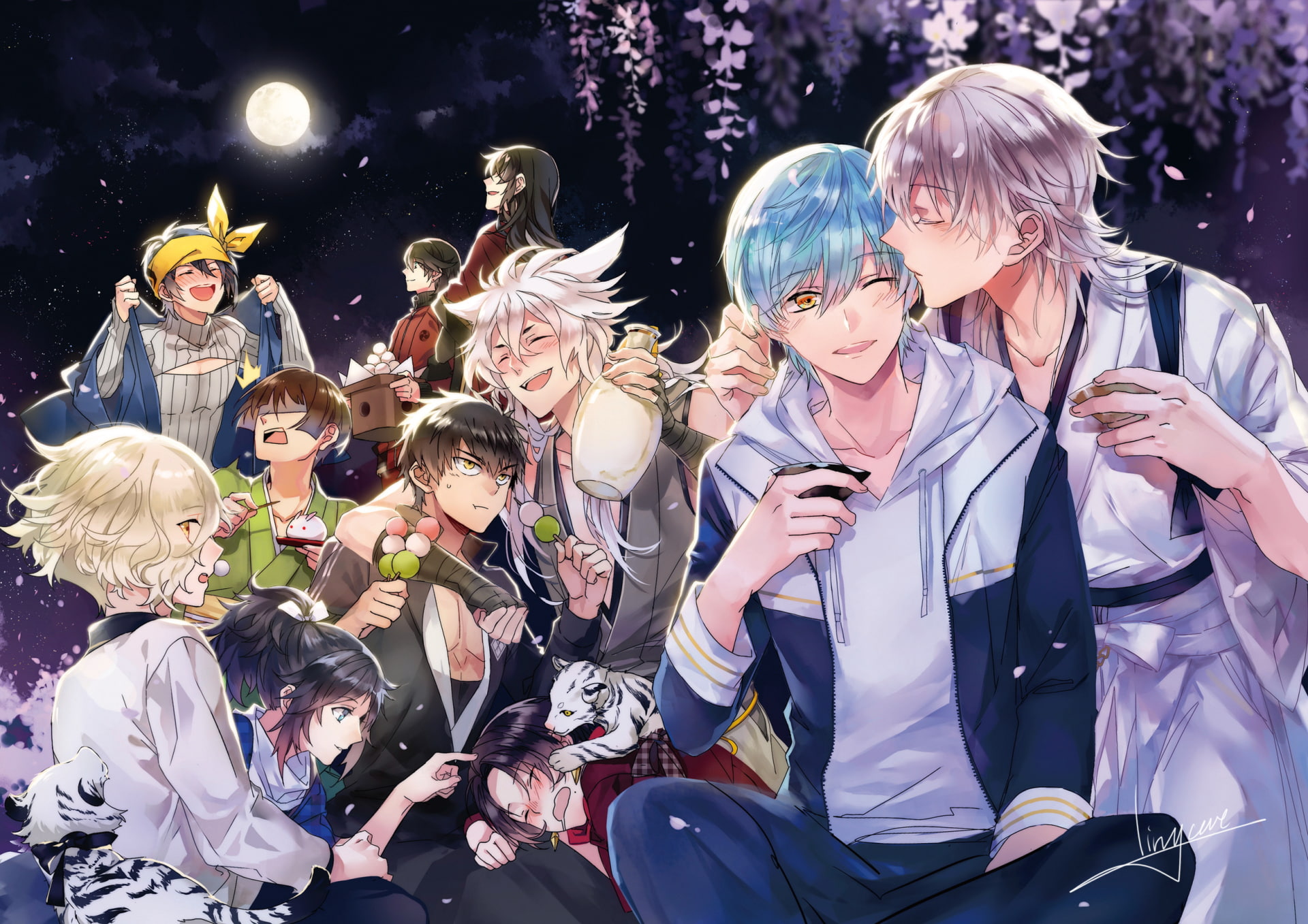 Kogitsunemaru (Touken Ranbu), Doudanuki Masakuni, Touken Ranbu, Ichigo Hitofuri, Anime, 1080P, Tsurumaru Kuninaga, Yamato no Kami Yasusada, Horikawa Kunihiro, HD Wallpaper