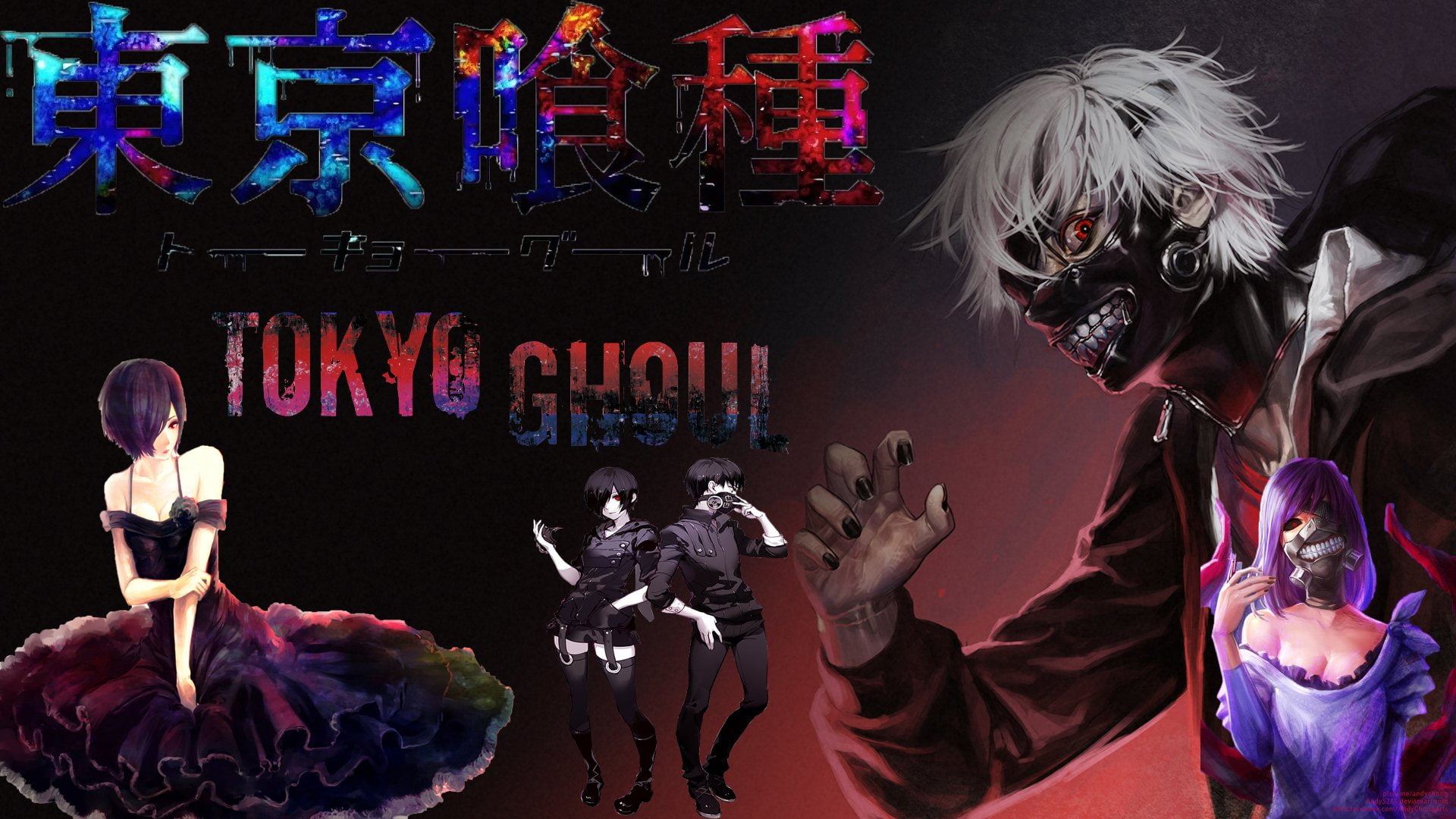 Tokyo Ghoul, communication, human representation, occupation, adult, celebration, creativity, indoors, human body part, representation, multi colored, men, HD Wallpaper