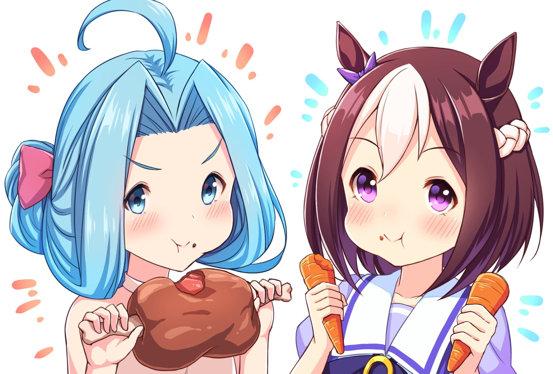 Lyria (Granblue Fantasy), Special Week (Uma Musume), Granblue Fantasy, 1080P, Uma Musume: Pretty Derby, Crossover, Anime, HD Wallpaper