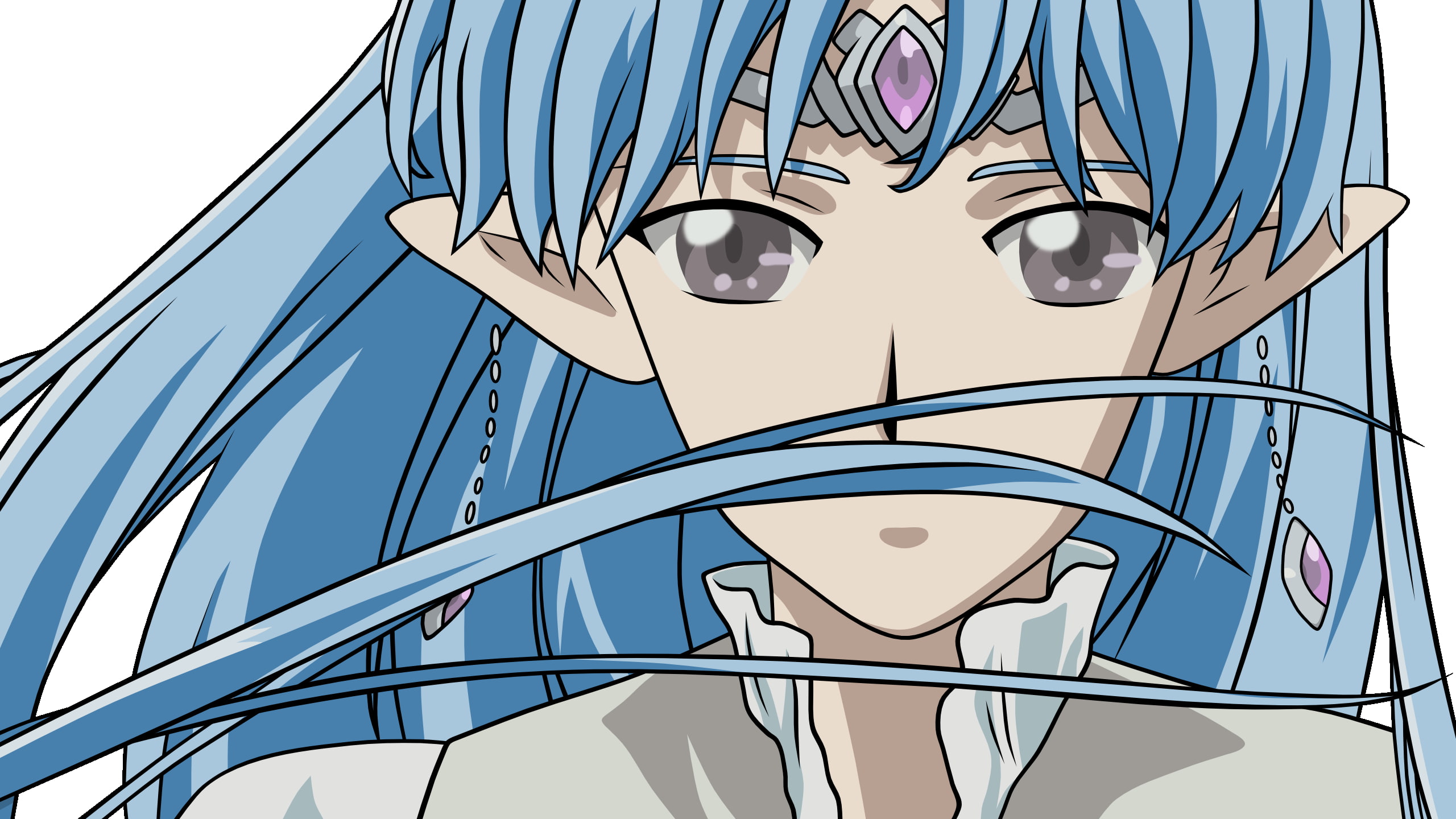 2K, anime girls, Banner of the Stars, HD Wallpaper