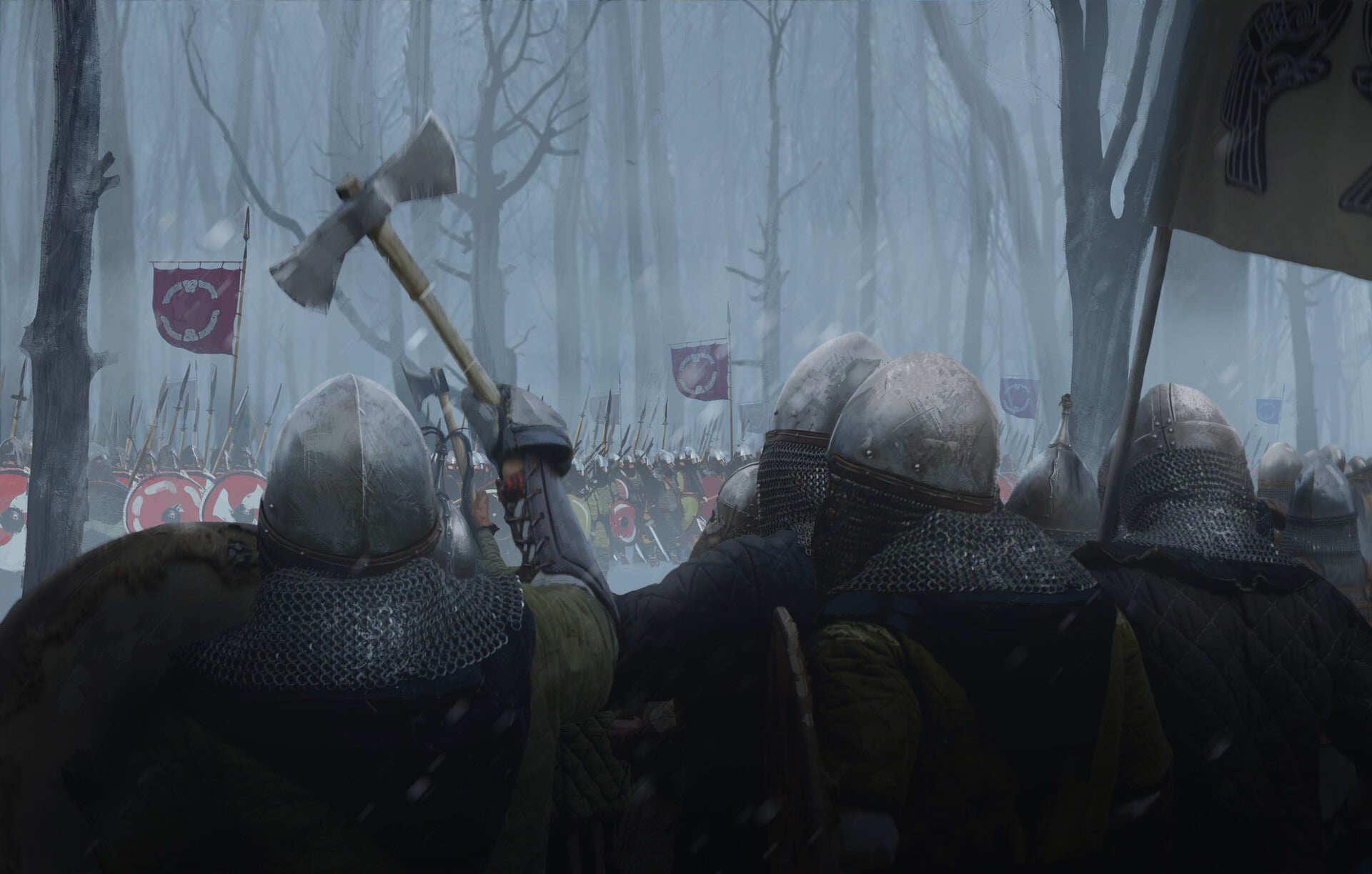 Viking, Banner, Battle, Fantasy, Weapon, Warrior, 1080P, HD Wallpaper