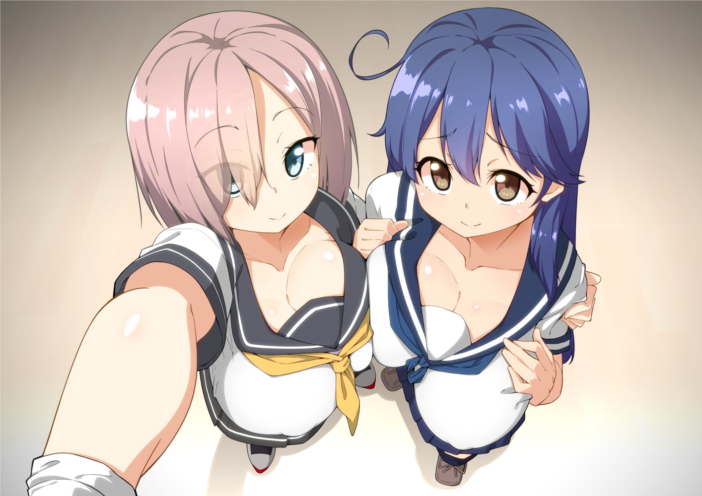 big boobs, 720P, Kantai Collection, cleavage, HD Wallpaper