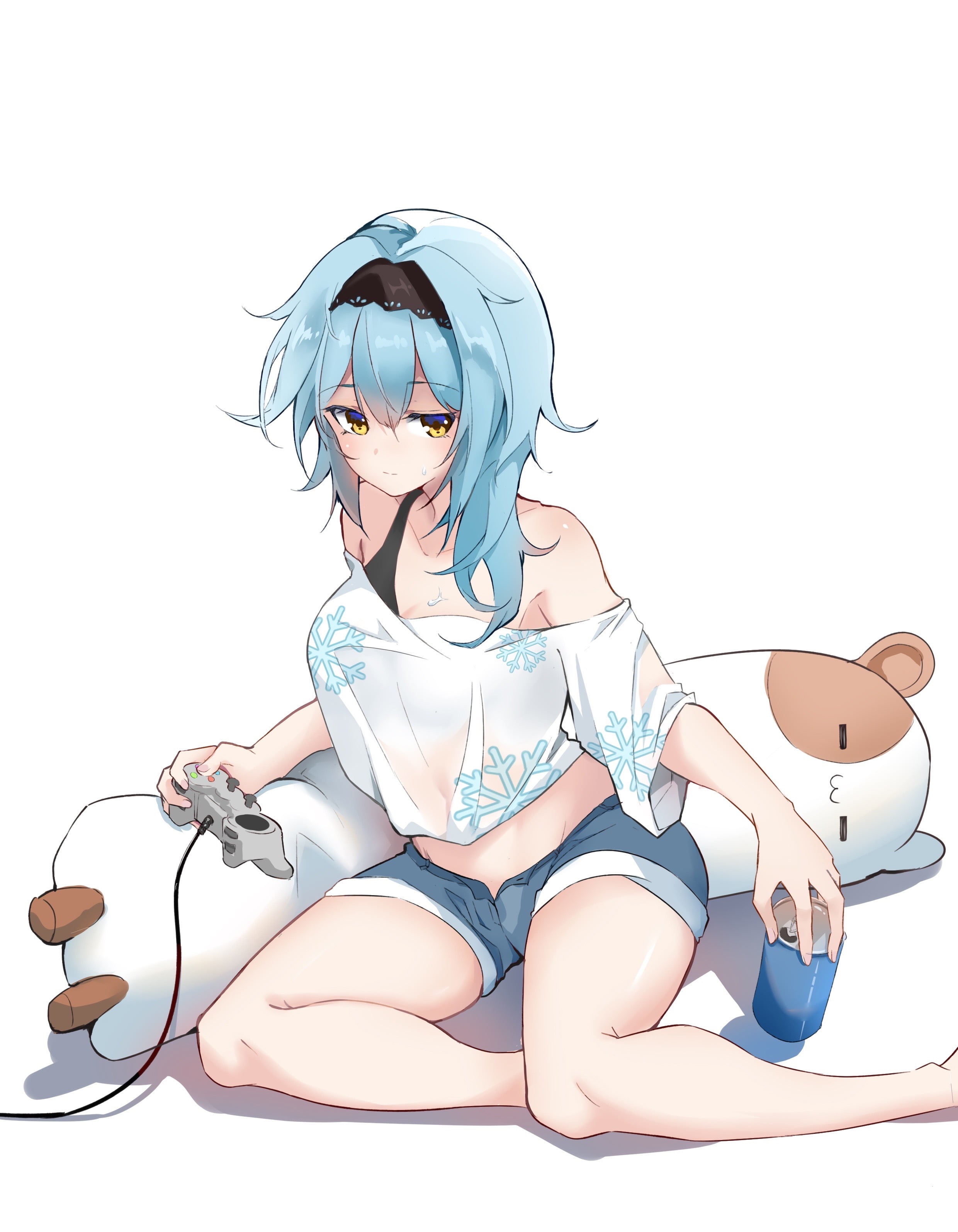 Genshin Impact, Eula(Genshin impact), sitting, big boobs, anime girls, 2K, Phone HD Wallpaper