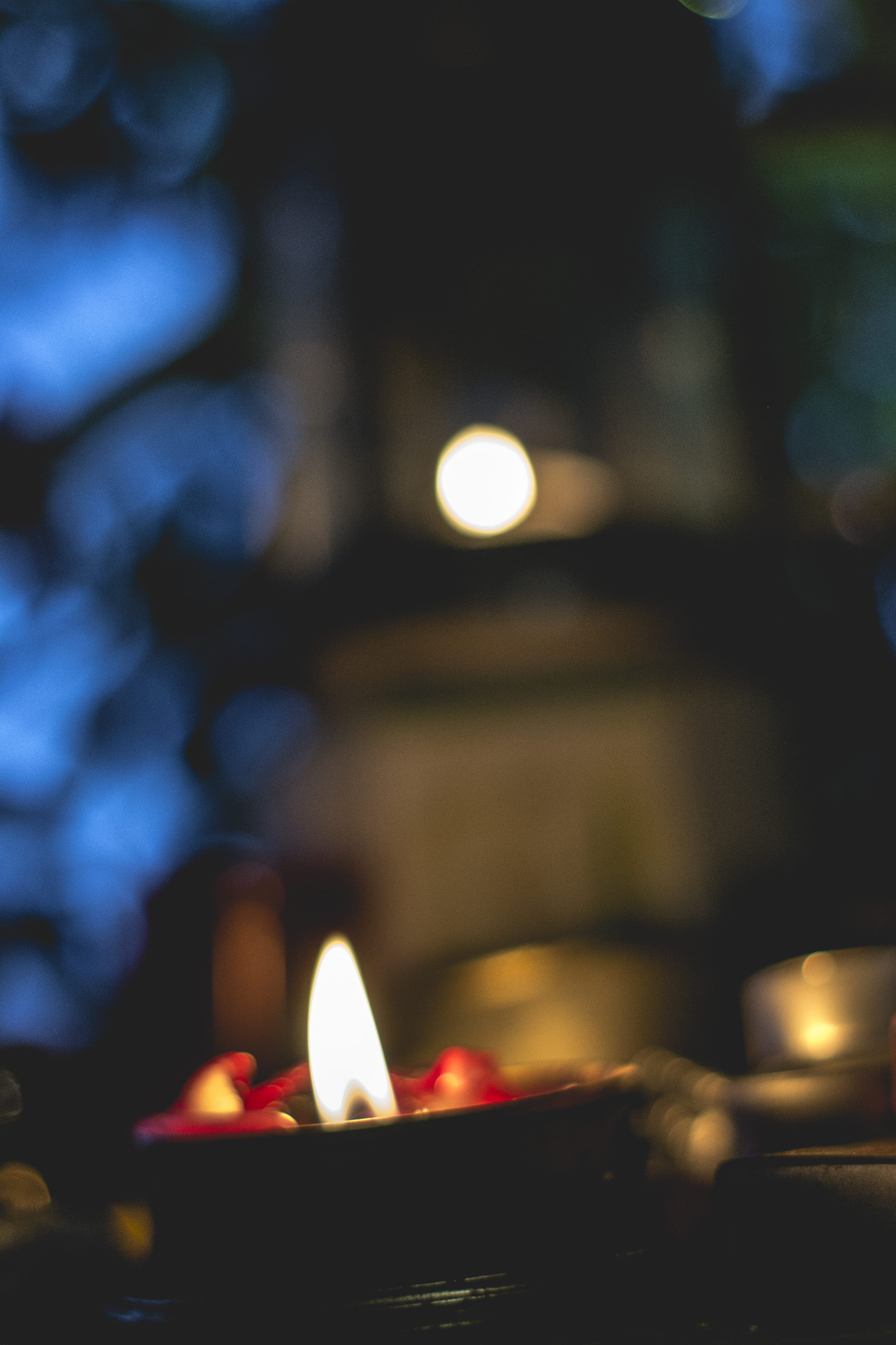 built structure, blurry, fire, religion, tea light, candle, no people, glowing, diya - oil lamp, focus on foreground, belief, fire - natural phenomenon, Phone HD Wallpaper