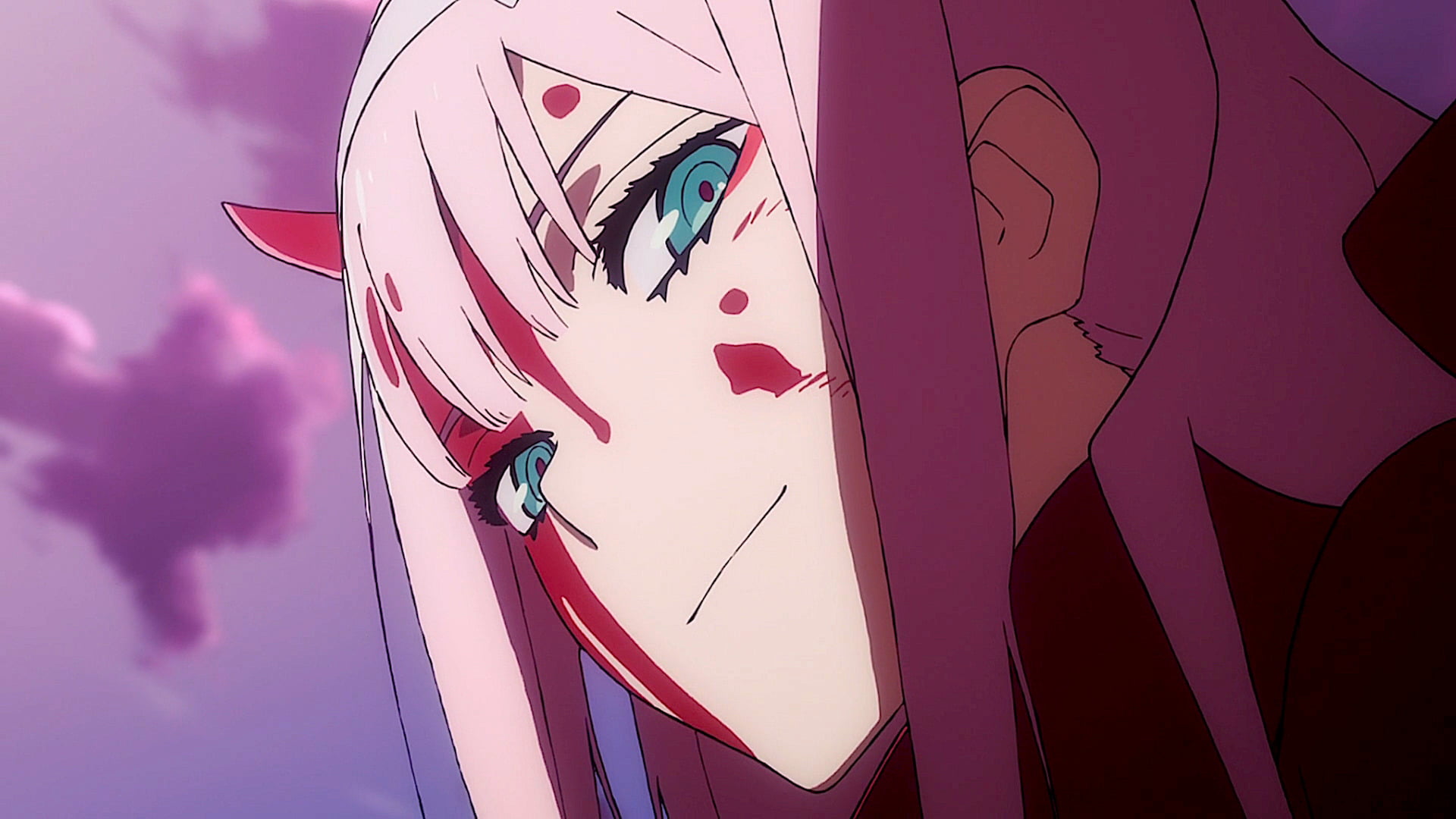Darling in the FranXX, art and craft, glasses, transportation, pink color, wall - building feature, reflection, nature, close-up, day, sunlight, red, sky, HD Wallpaper