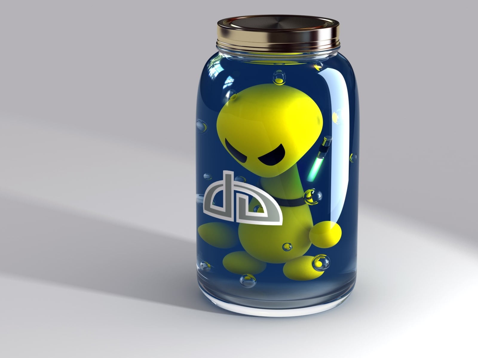 720P, alien, mason, jar, Bank, clear, HD Wallpaper
