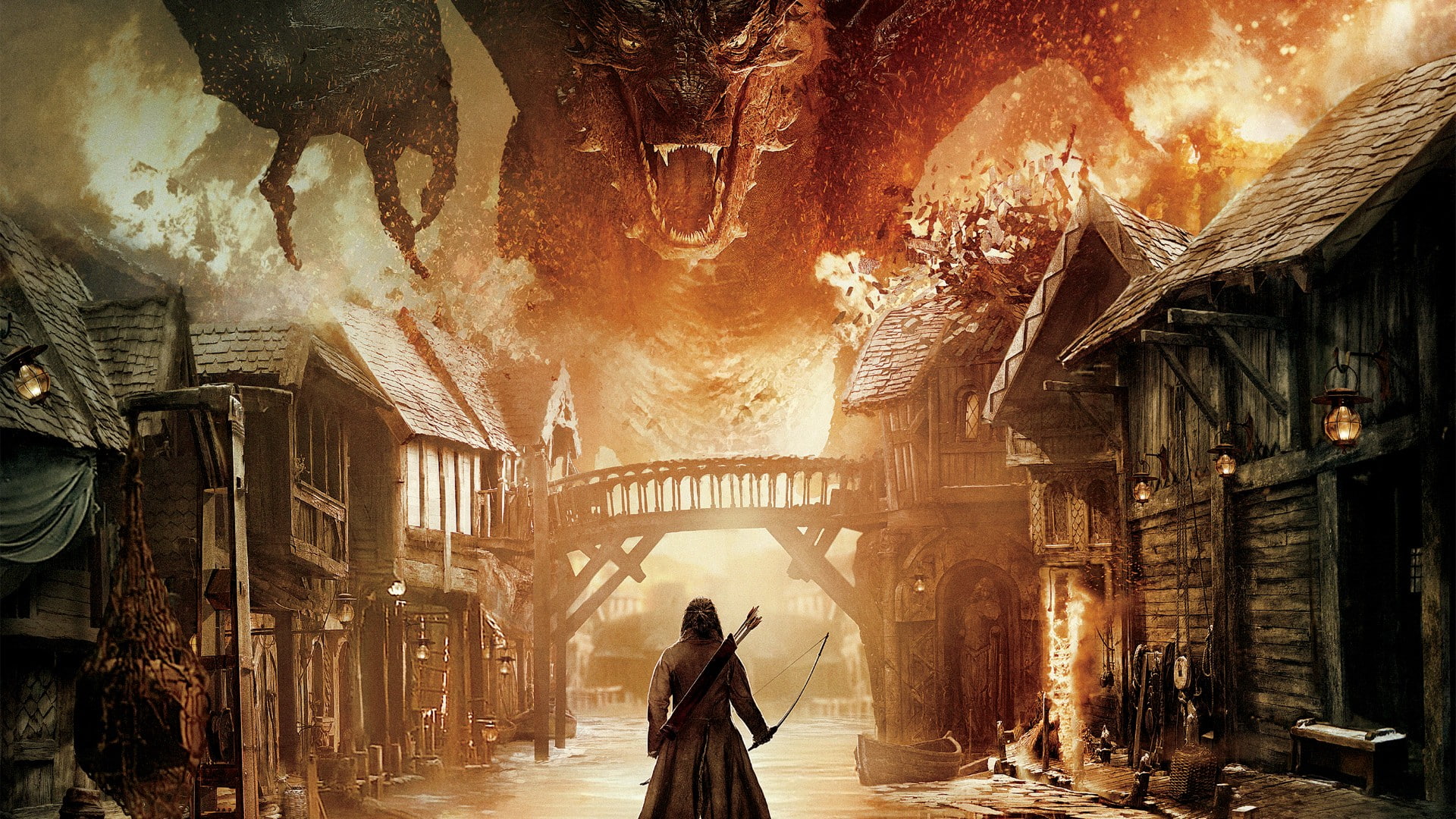 warrior, dragon, 1080P, The Hobbit: The Battle of the Five Armies, HD Wallpaper