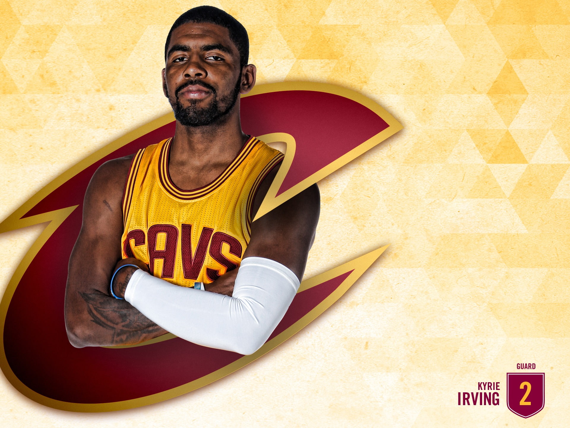 lifestyles, sitting, real people, kyrie, cavaliers, standing, cleveland, 1080P, men, text, front view, casual clothing, beard, one person, leisure activity, HD Wallpaper