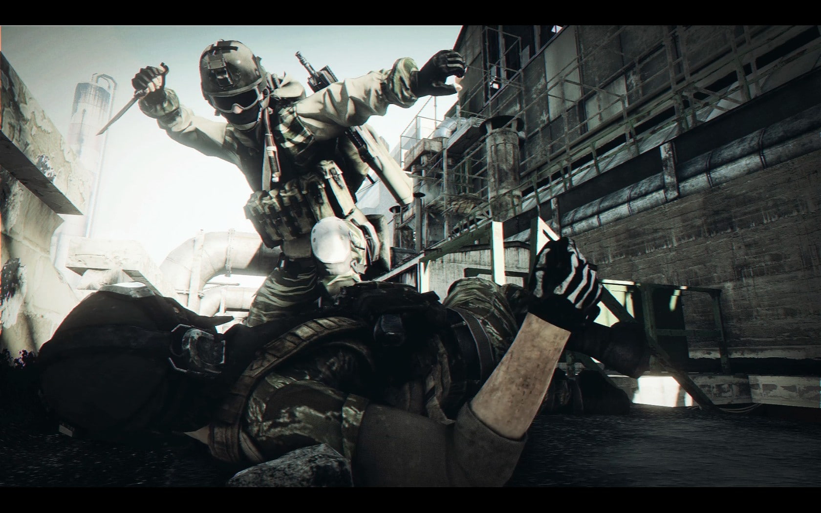 knives, sniper, black, battlefield, russian, recon, 720P, soldiers, borders, assault, f2000, warfare, HD Wallpaper