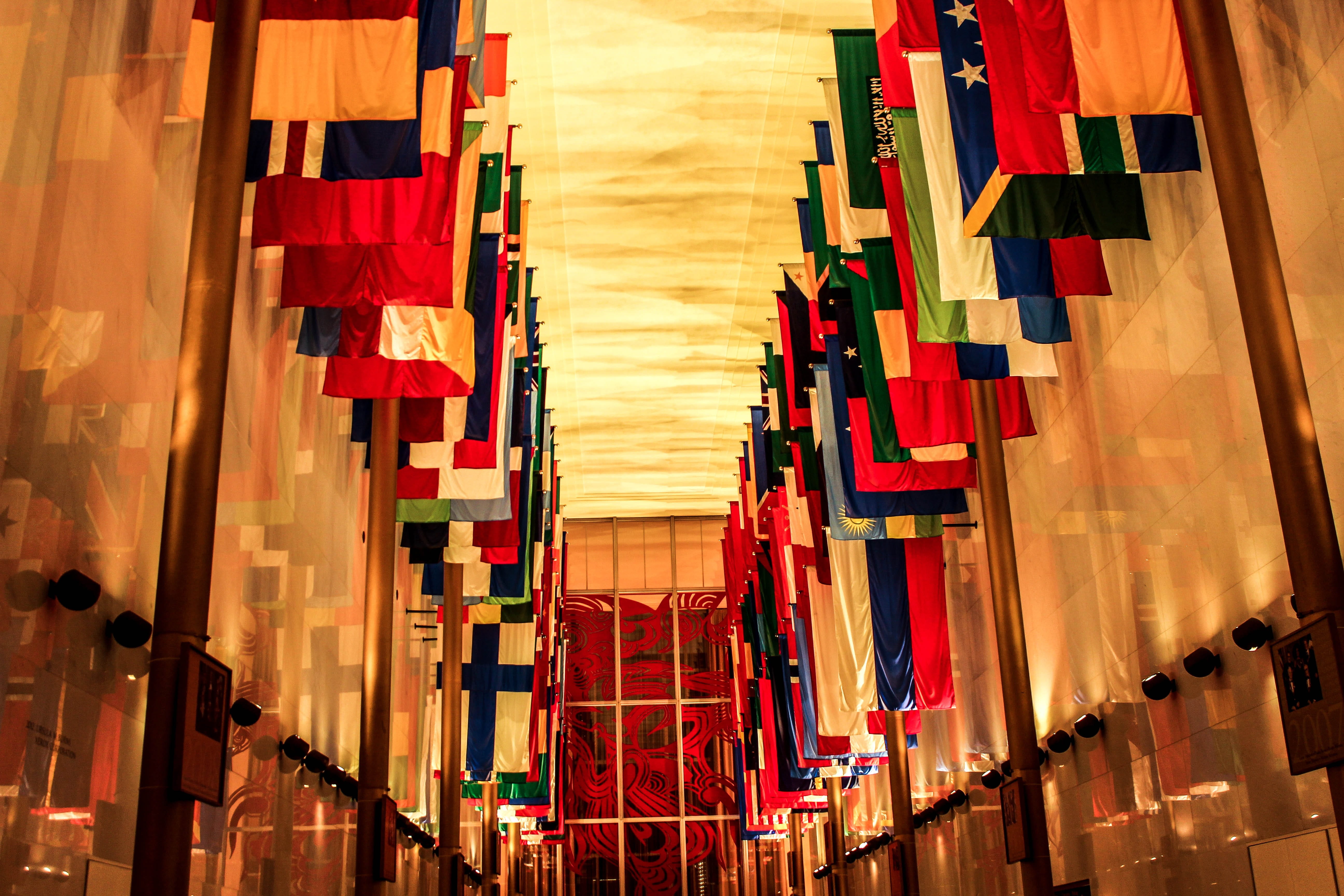 day, washington dc, large group of objects, inside, choice, multi colored, in a row, full frame, hanged, 5K, hall of nations, kennedy center, no people, HD Wallpaper