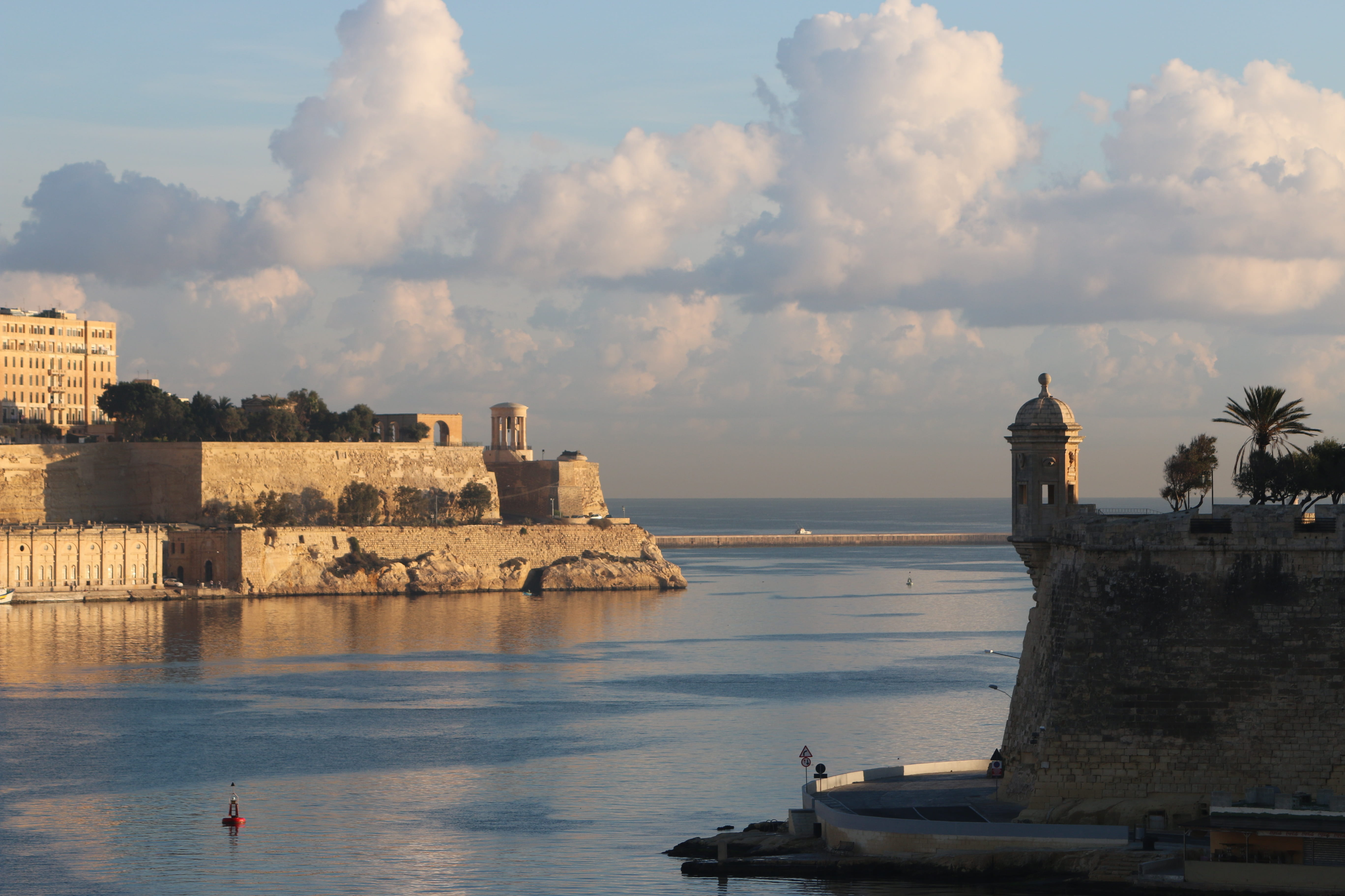 concrete, body, building, history, outdoors, no people, near, cruise, castle, fort, sea, nature, nautical vessel, ports, building exterior, cloud - sky, HD Wallpaper