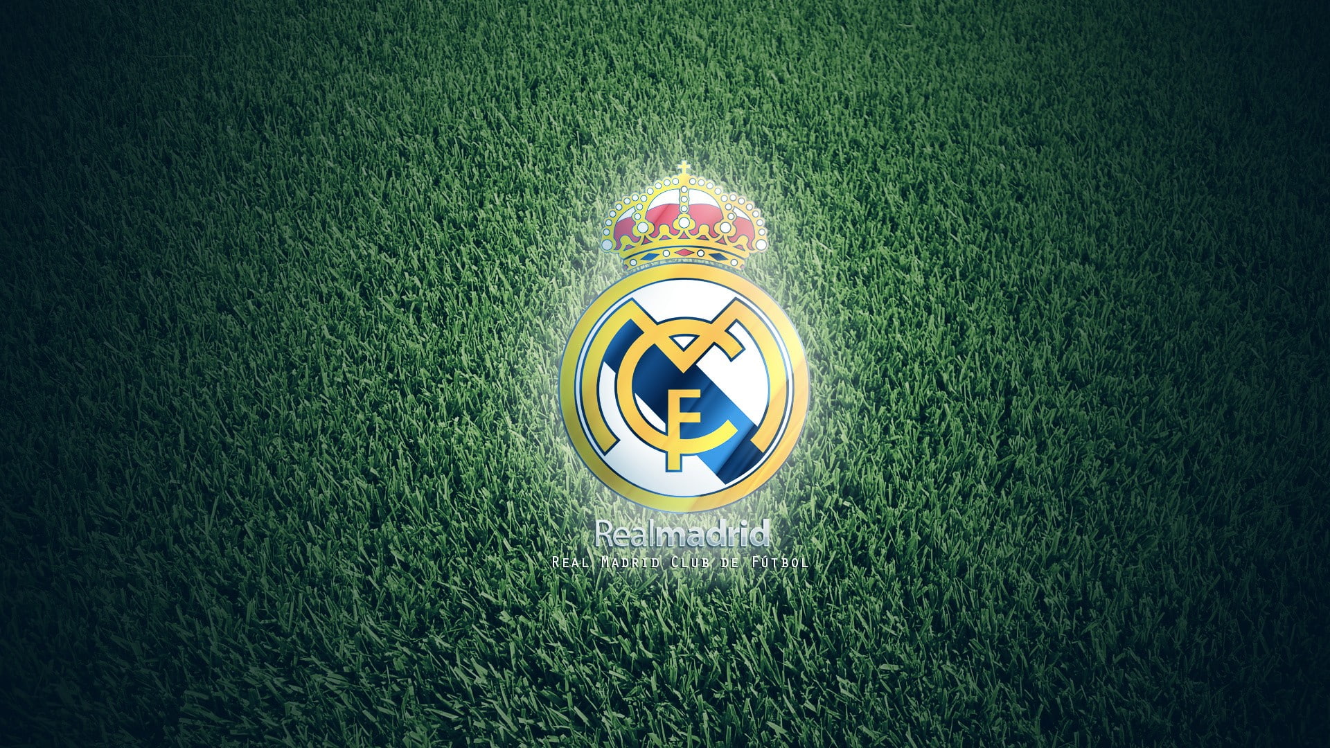 grass, crown, logo, 1080P, Real Madrid, soccer, sport, HD Wallpaper