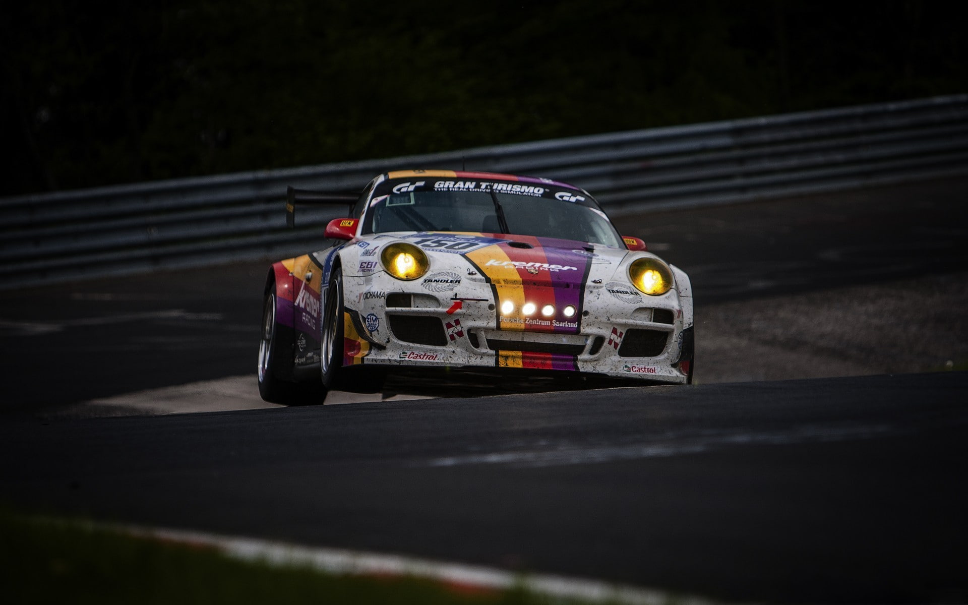 land vehicle, racecar, toy, headlight, auto racing, retro styled, selective focus, road, outdoors, car racing porshe 911 gt3 nurburgring, sport, city, motor vehicle, HD Wallpaper