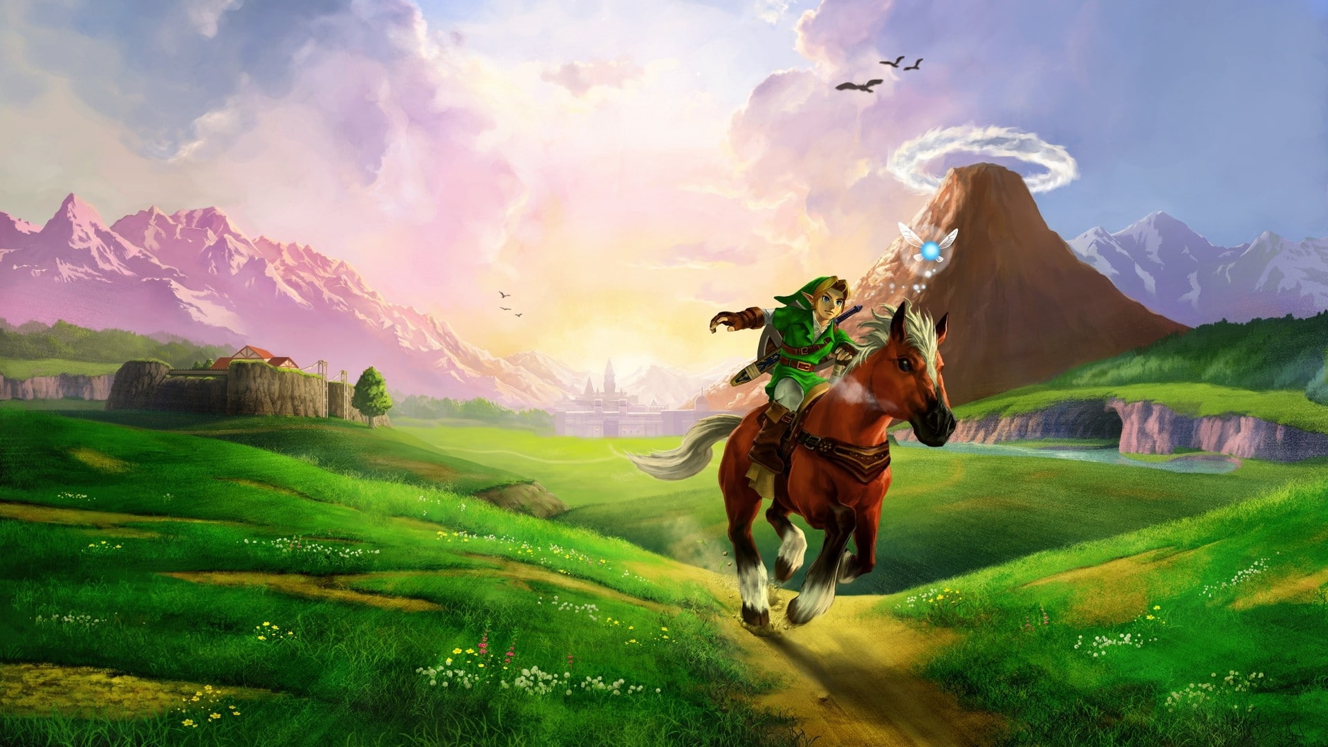 epona, legend, time, zelda, Ocarina Of Time, The Legend of Zelda, 1080P, hd, ocarina, Link, games, video, art, HD Wallpaper