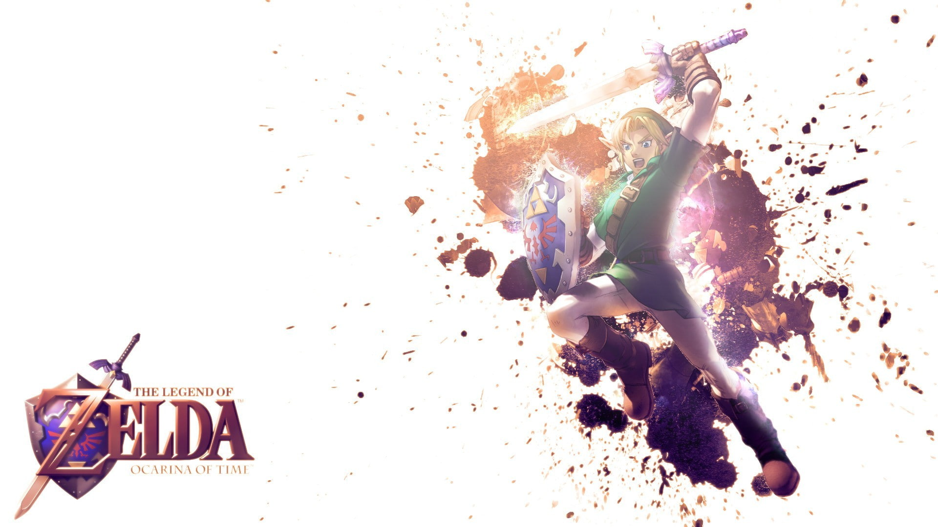 Link, The Legend of Zelda, Master Sword, Hylian Shield, 1080P, The Legend of Zelda: Ocarina of Time, HD Wallpaper
