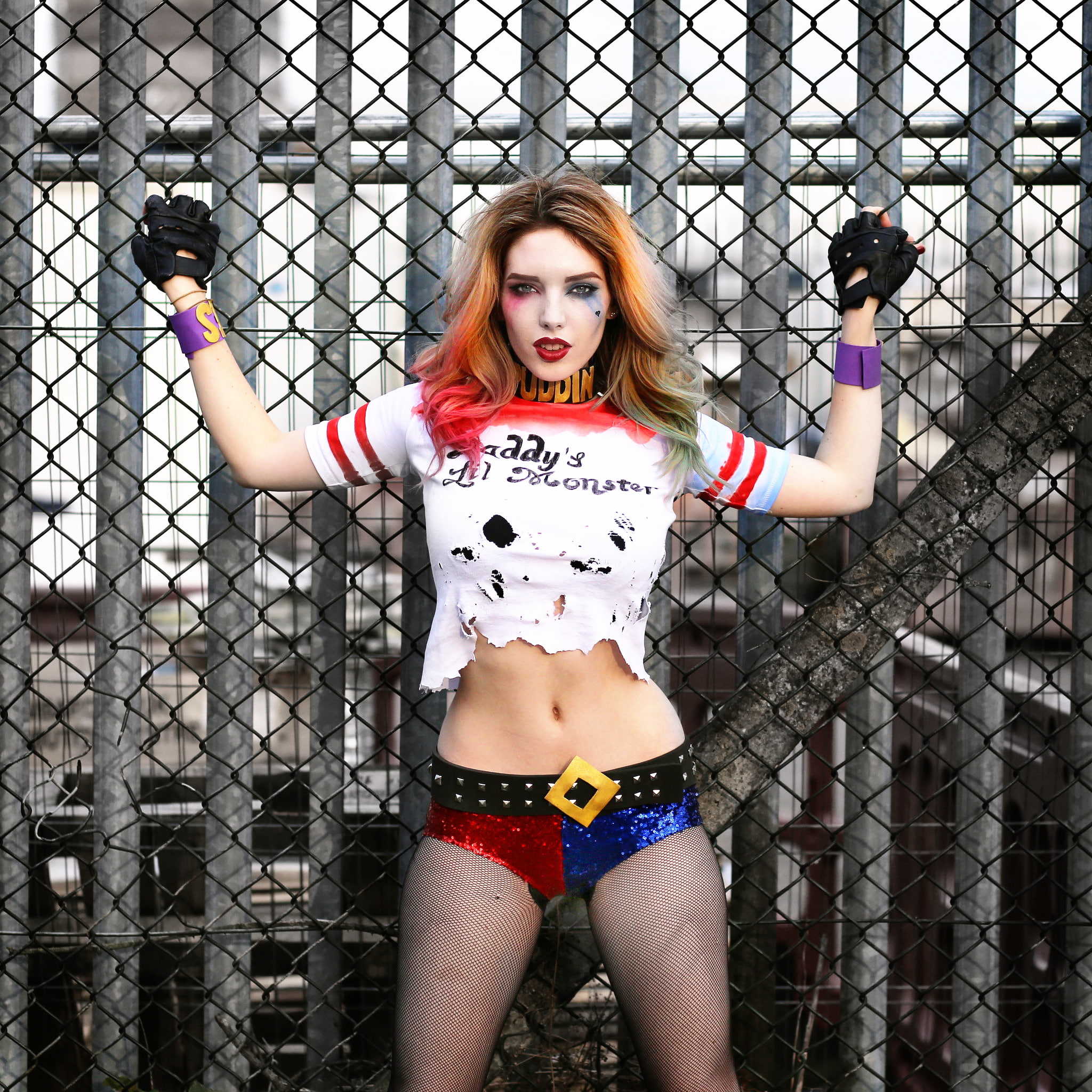 Hannah, Harley Quinn, harley, costume, quinn, Cosplay, 1080P, modelling shoot, Phone HD Wallpaper