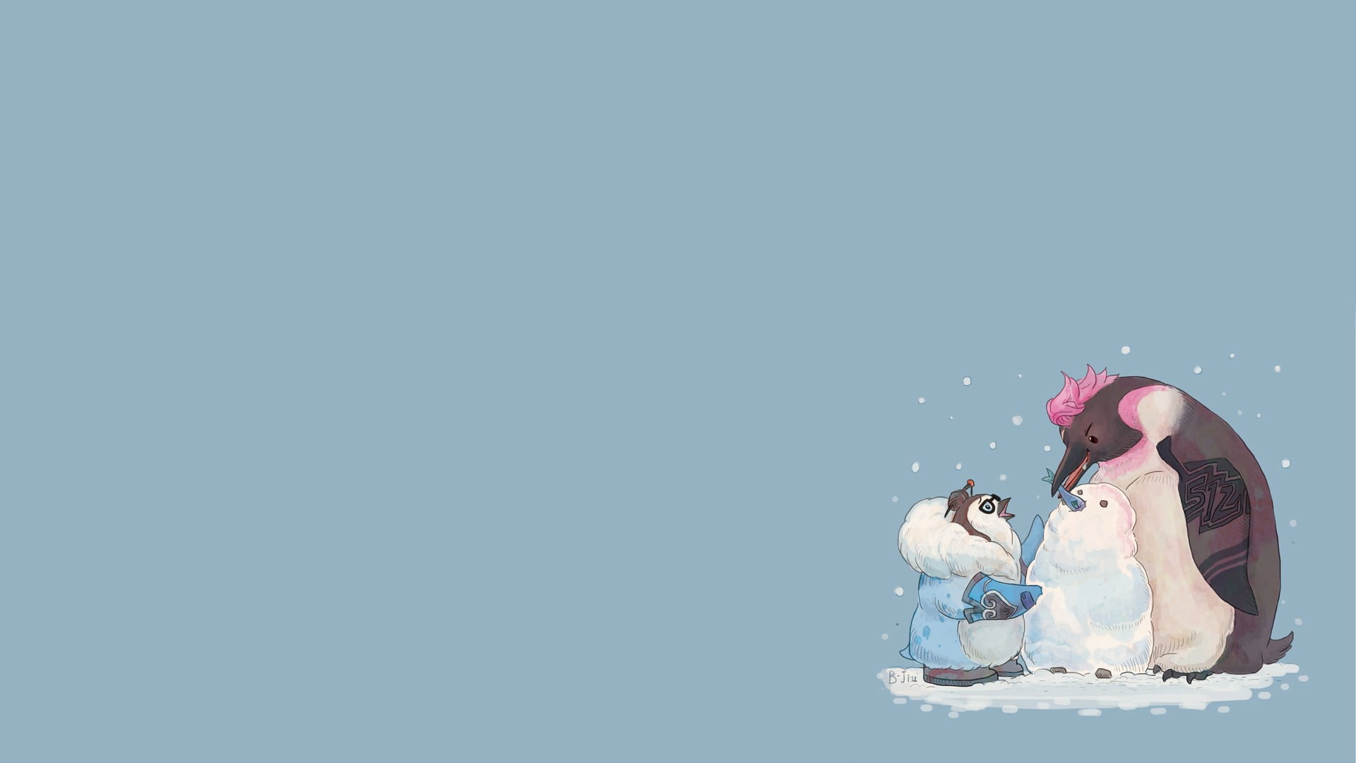men, birds, digital composite, real people, adult, making, winter, clothing, Overwatch, full length, cold temperature, people, Zarya (Overwatch), HD Wallpaper
