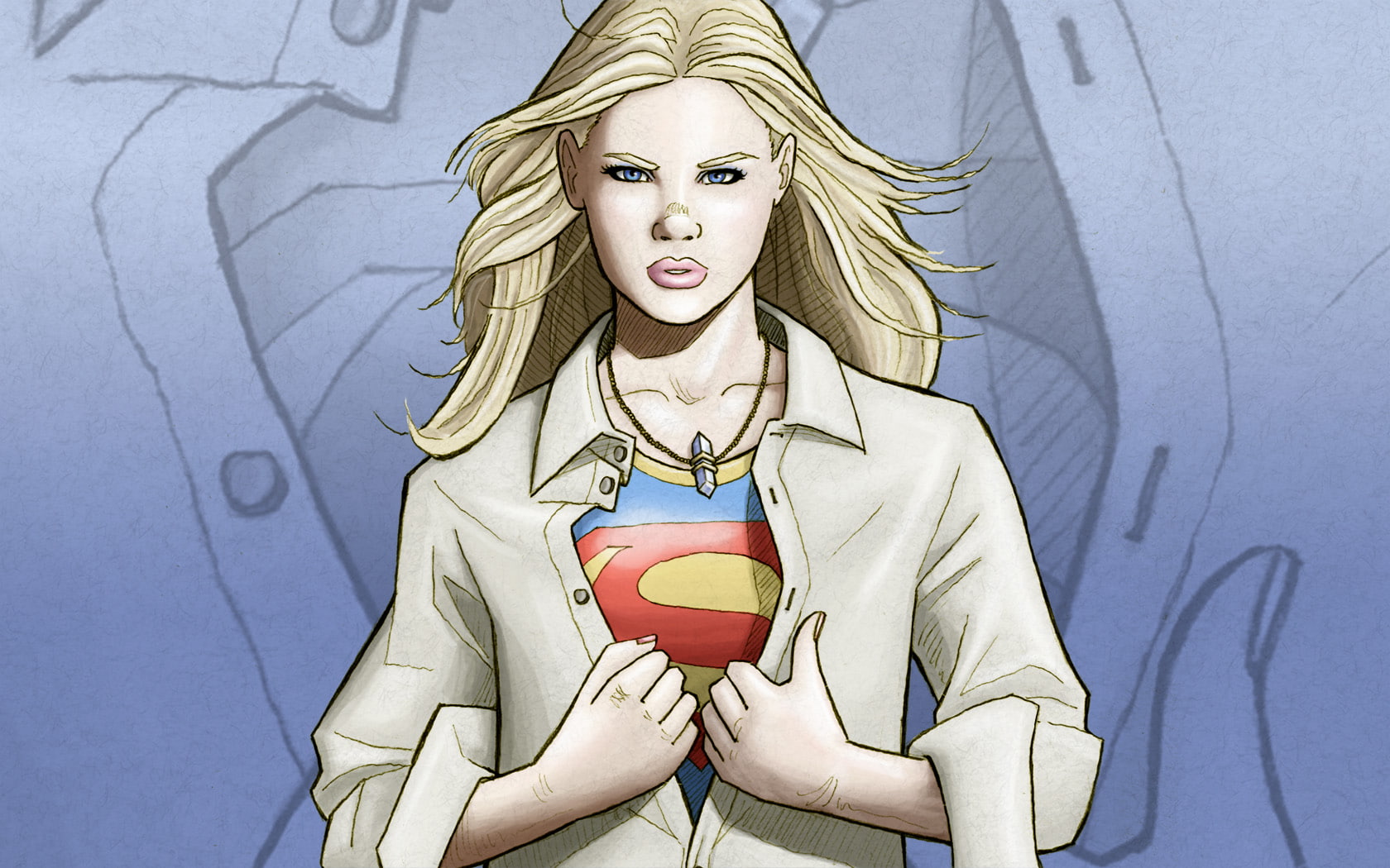 superwoman, cartoon/comic, 720P, hd, illustration, supergirl, HD Wallpaper