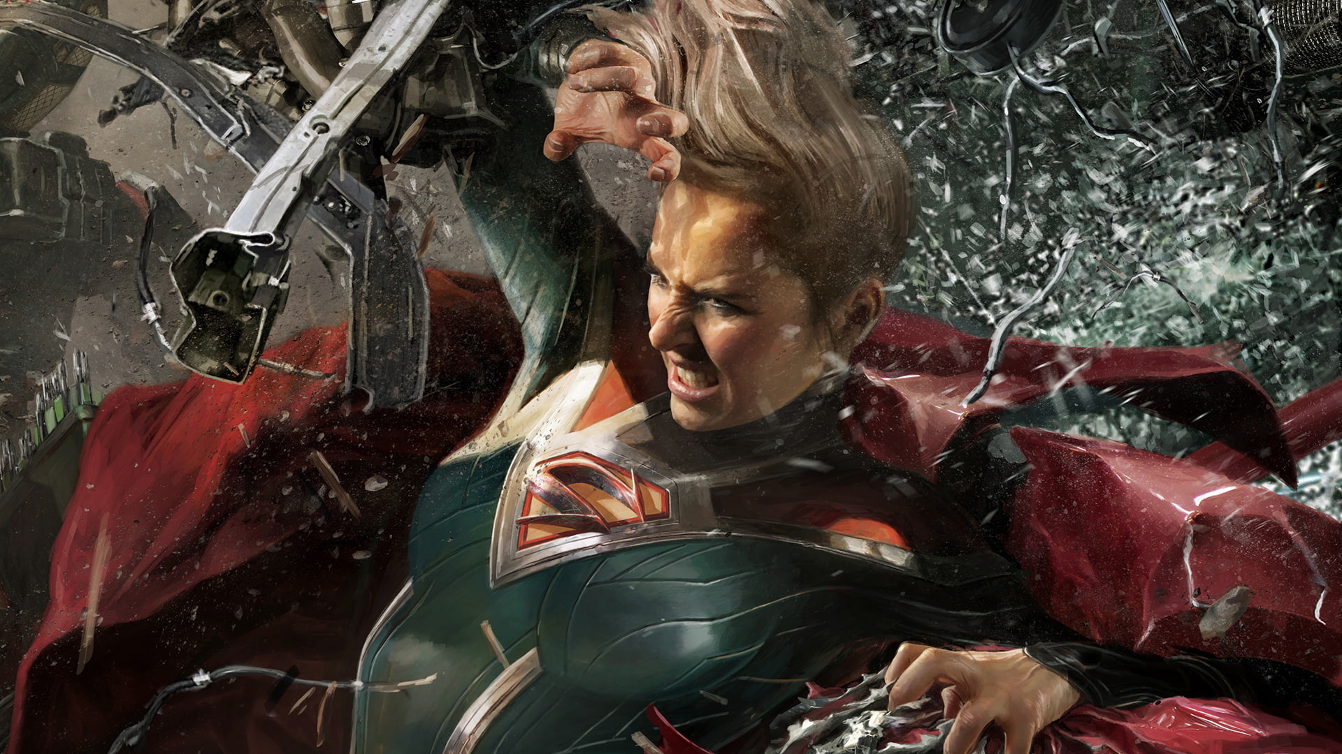 1080P, video games, Injustice 2, digital art, DC Comics, Superwoman, HD Wallpaper