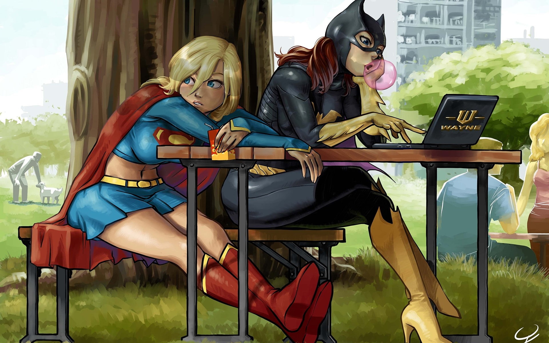catwoman, 1080P, comics, superwoman, HD Wallpaper