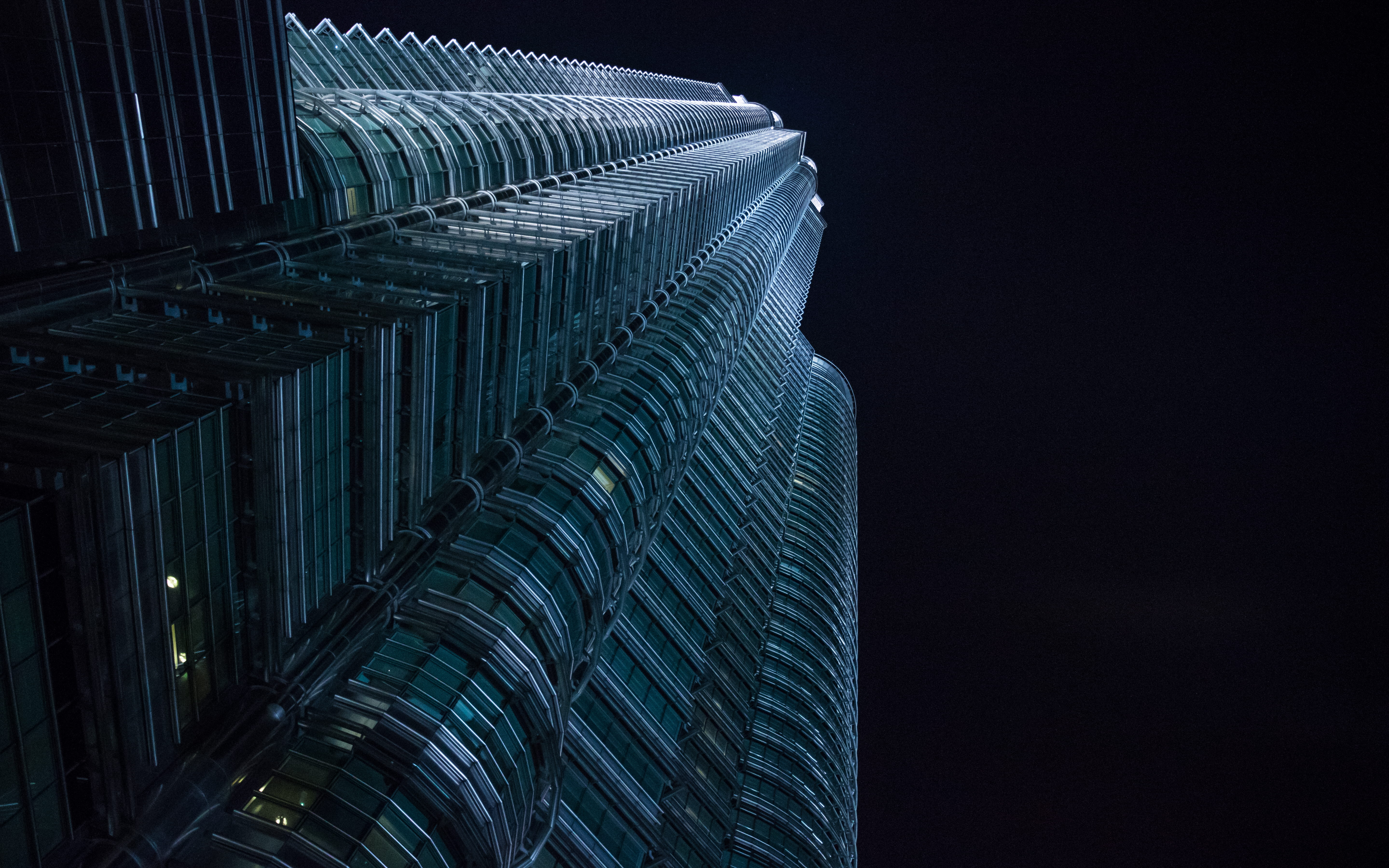 financial district, sky, illuminated, building, nature, outdoors, rise, windows, building exterior, low, glass, low angle view, view, tall - high, skyscraper, HD Wallpaper