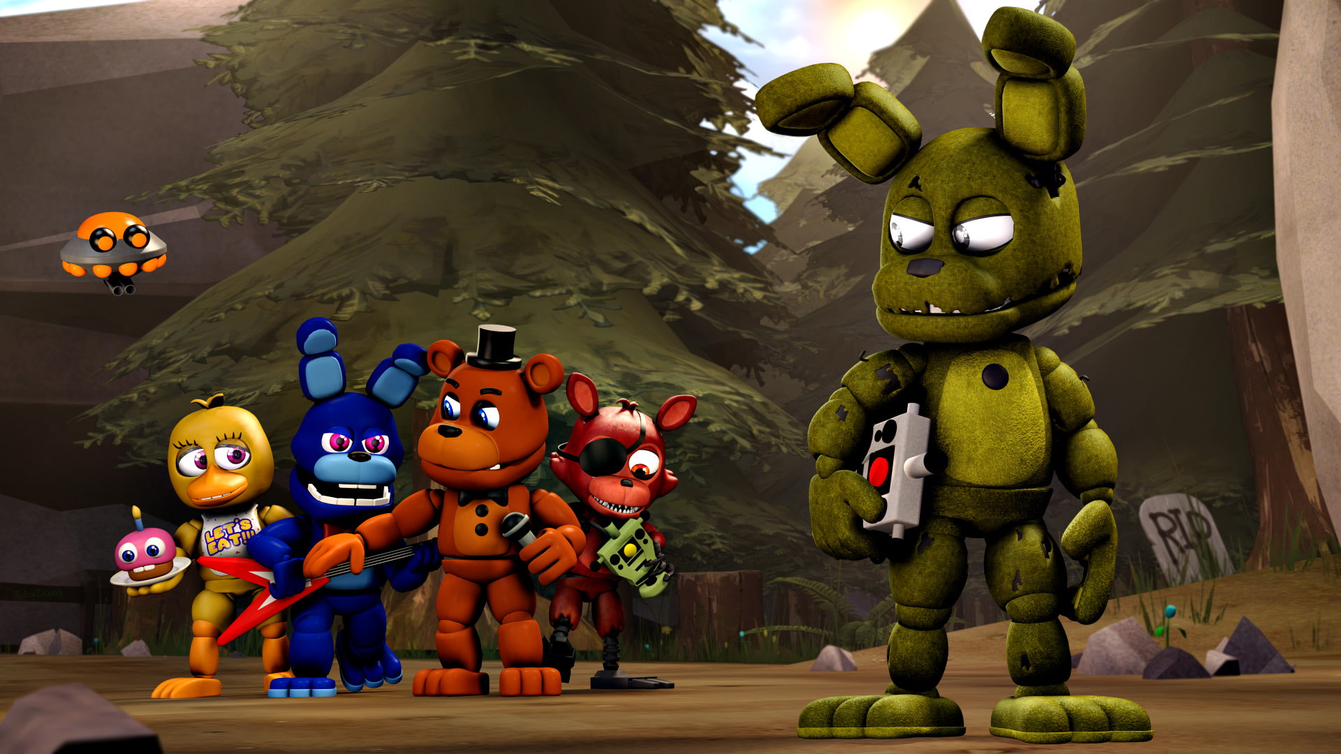 Five Nights at Freddys, 1080P, FNaF World, HD Wallpaper