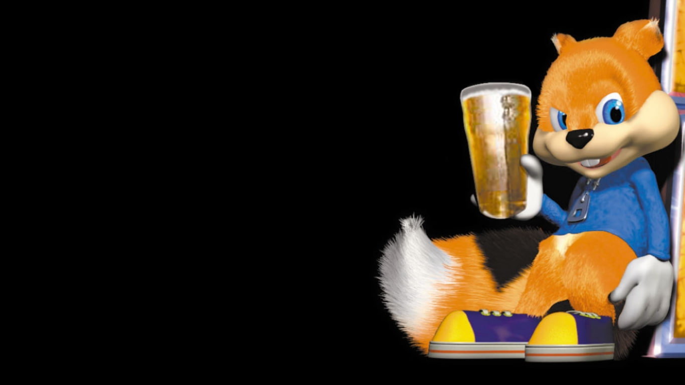 Video Games, squirrels, beers, nintendo, games, funny, x, day, conkers, animals, fur, 720P, hd, bad, video, art, HD Wallpaper