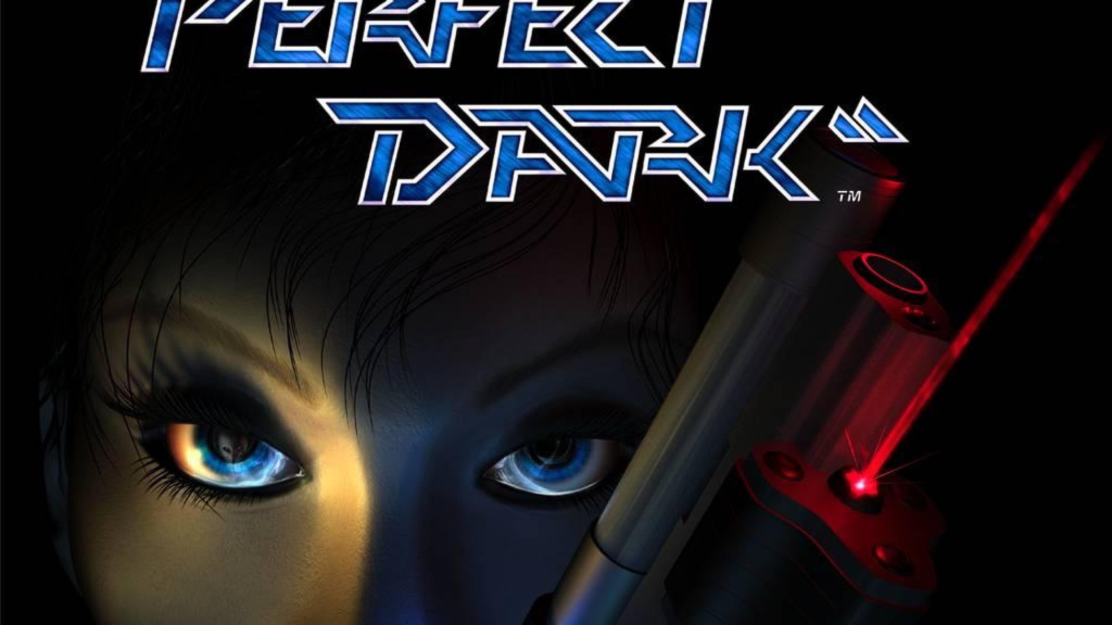 Perfect Dark, blue eyes, gun, Nintendo 64, 4K, Joanna Dark, HD Wallpaper
