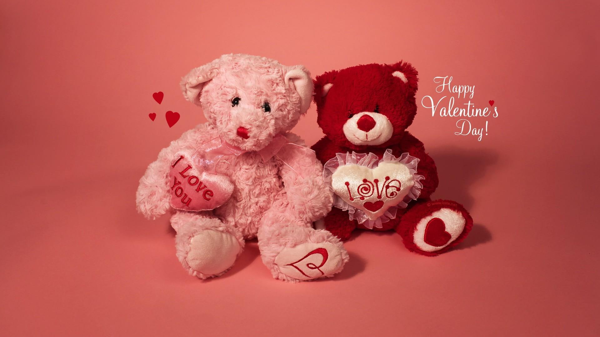 day, happy valentines day, two, valentines day, bear, plush, valentines, valentines day 2014, cute, 1080P, toys, happy, HD Wallpaper