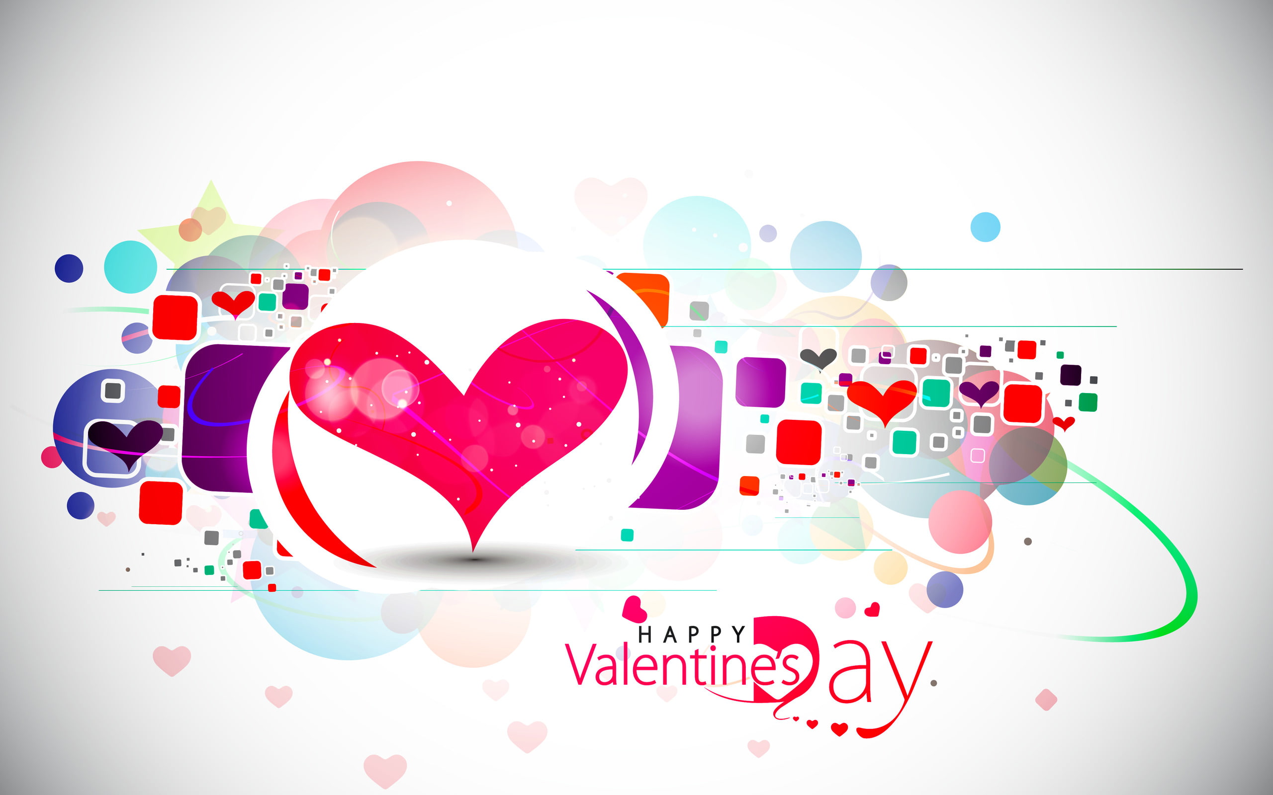 valentines, happy, graphic, day, 2K, HD Wallpaper