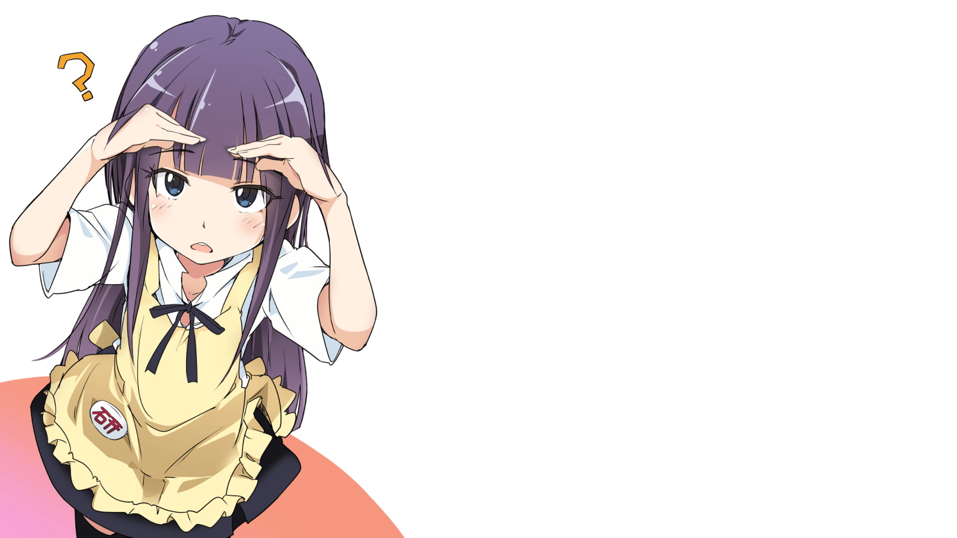 white  background, 1080P, original characters, loli, anime, anime girls, Yamada Aoi, HD Wallpaper