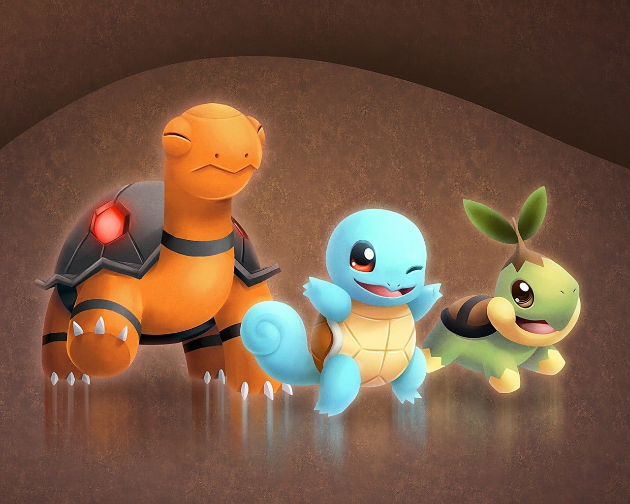 table, turtwig, squirtel, smiling, representation, high angle view, craft, Pokémon, fun, art and craft, torkoal, indoors, holiday, pokemon, 720P, egg, HD Wallpaper
