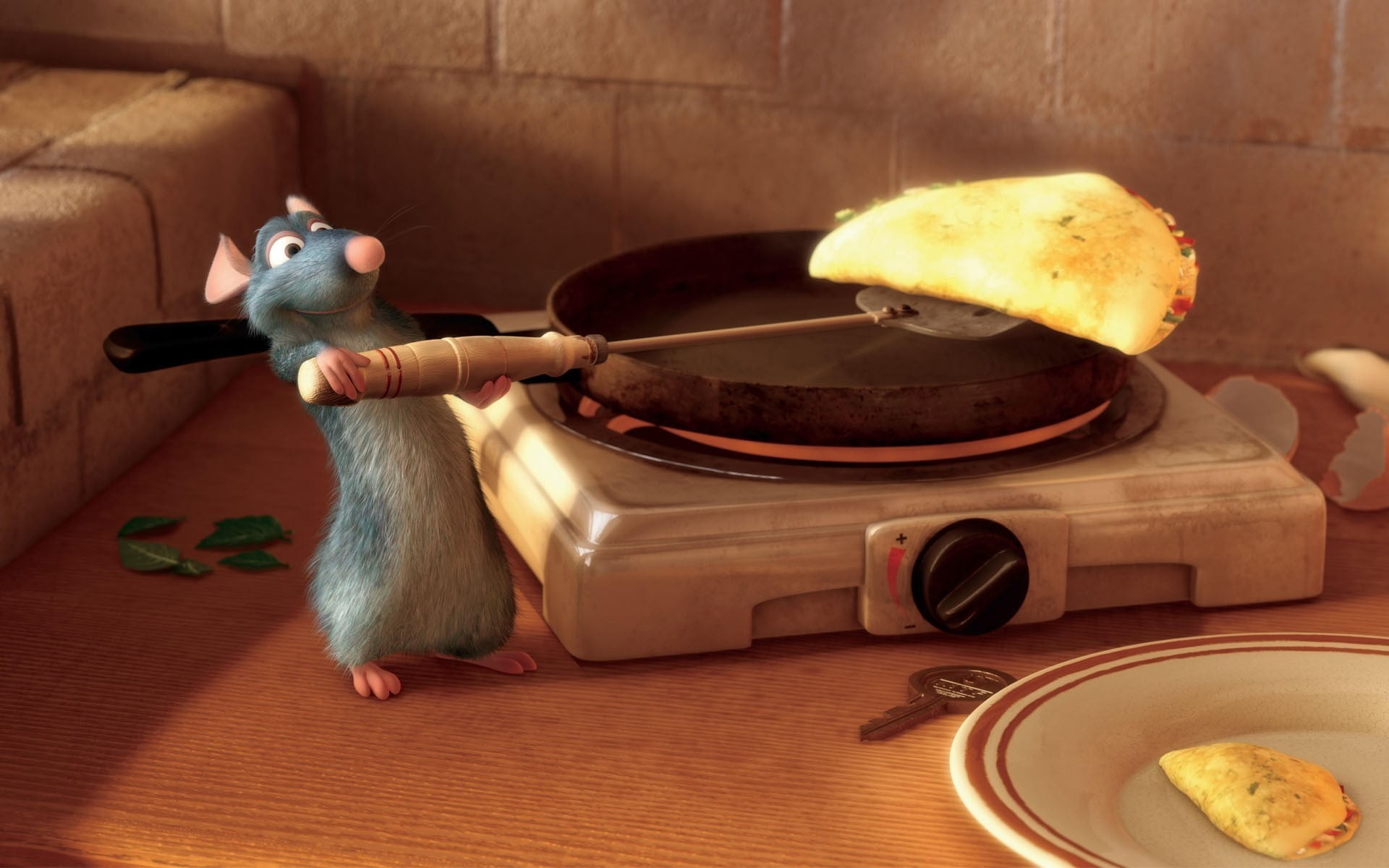 close-up, rodent, cheese, snack, pancakes, food And Drink, animal themes, cartoon, mammal, table, breakfast, cooking, meal, Ratatouille, toy, HD Wallpaper