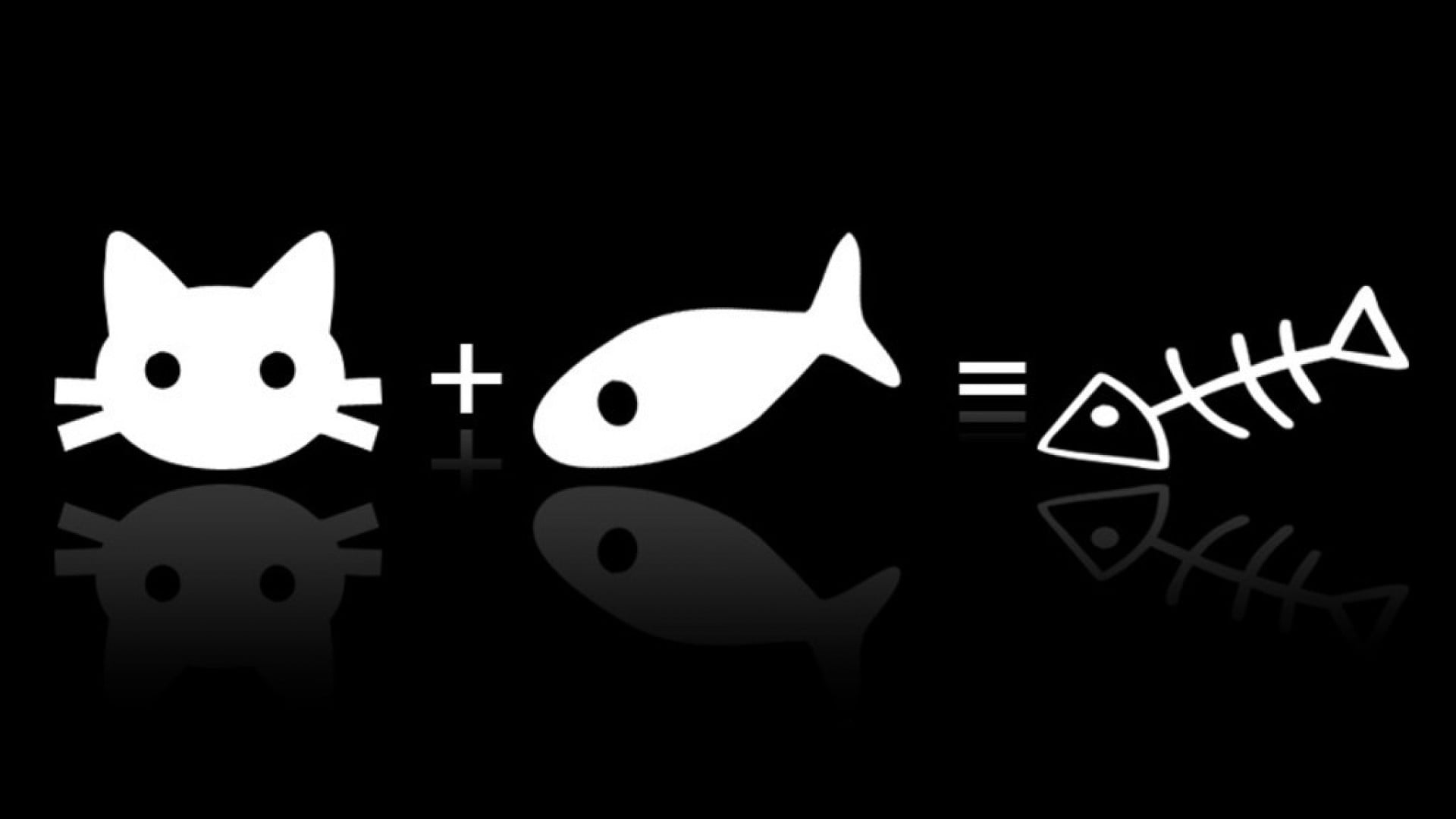 illustration, white color, black, black color, close-up, animal representation, fish, mammal, studio shot, copy space, craft, text, minimalism, bird, no people, HD Wallpaper