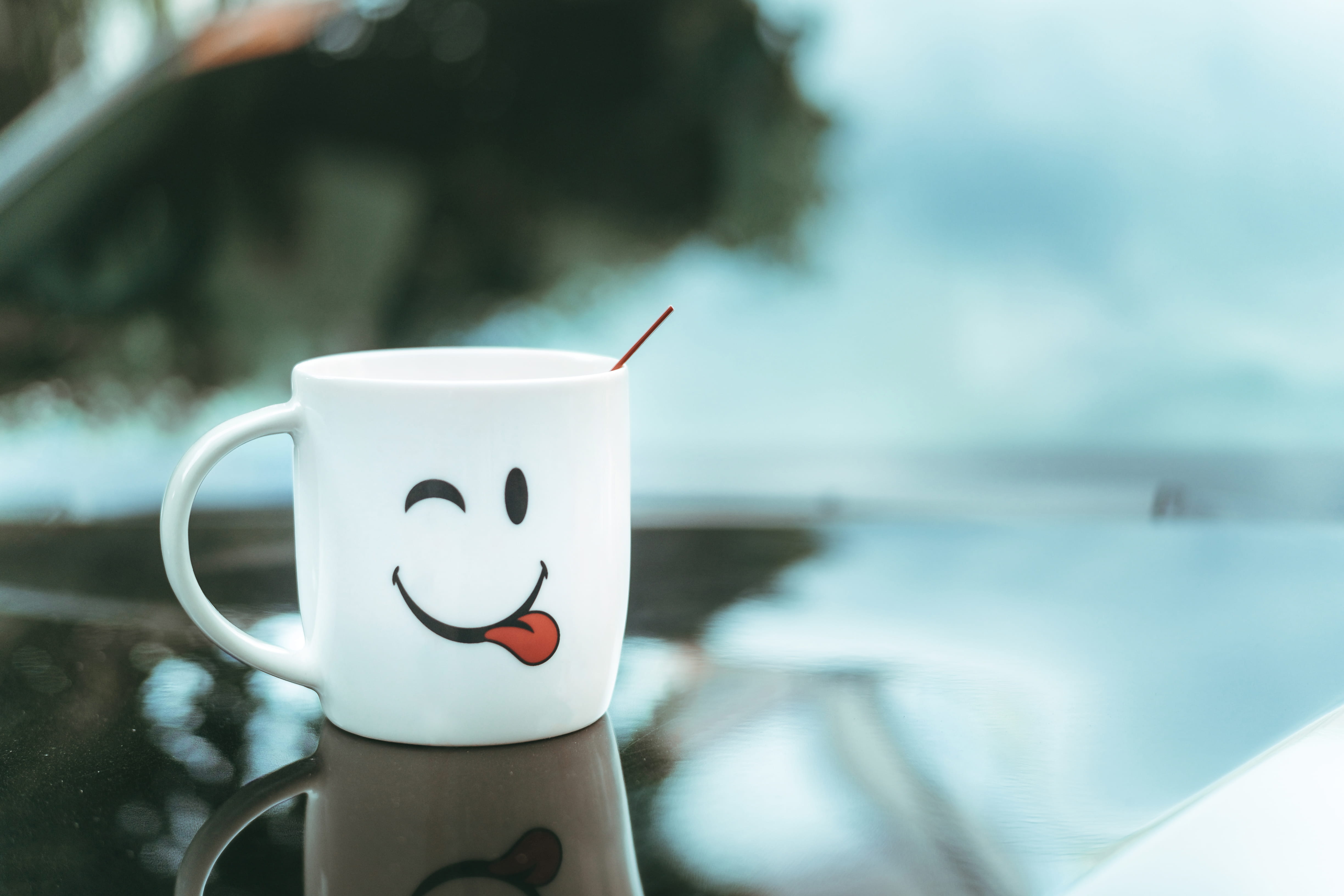non-alcoholic beverage, nature, cagayan de oro, representation, close-up, refreshment, emoticon, water, mug, no people, reflection, lake, animal representation, HD Wallpaper