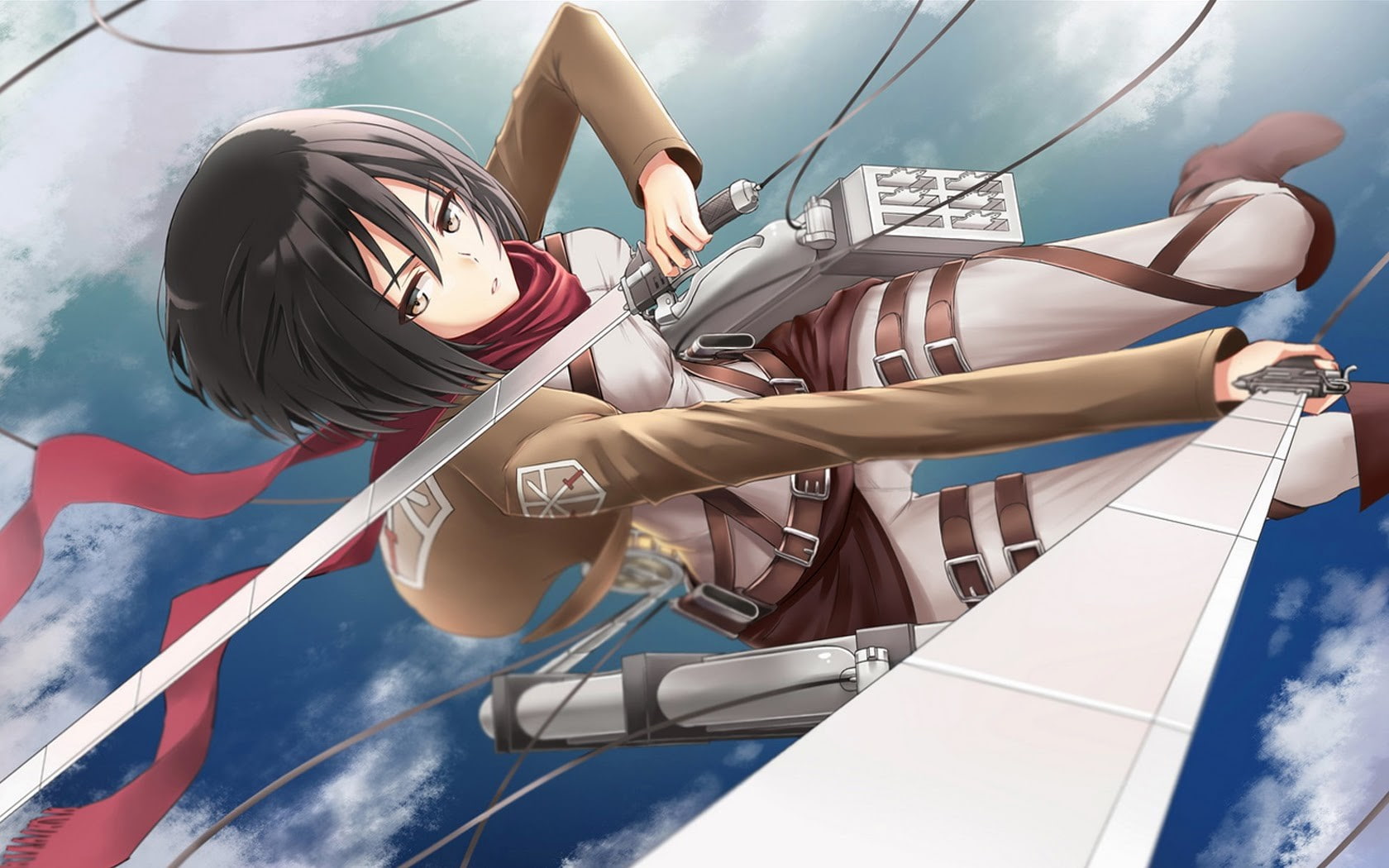 sunlight, mode of transportation, real people, leisure activity, nature, anime girls, Mikasa Ackerman, water, anime, people, security, outdoors, women, HD Wallpaper