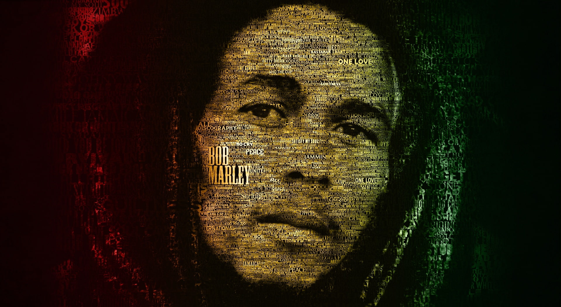 bob, Artistic, Typography, adult, black background, 1080P, digital composite, body part, art and craft, textured effect, headshot, young adult, human representation, HD Wallpaper