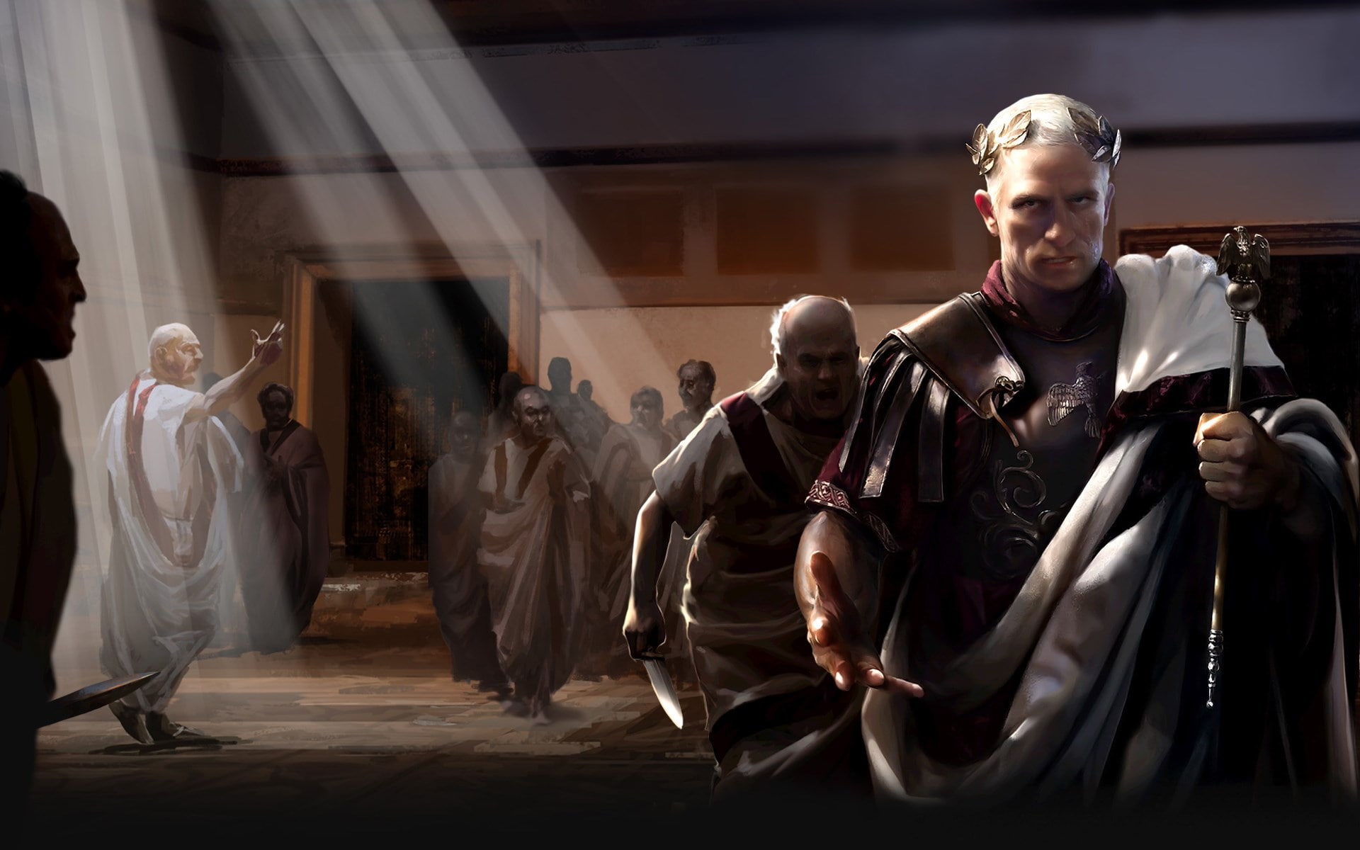 religion, men, total war rome ii, clothing, holding, 1080P, government, young adult, indoors, real people, front view, standing, traditional clothing, HD Wallpaper